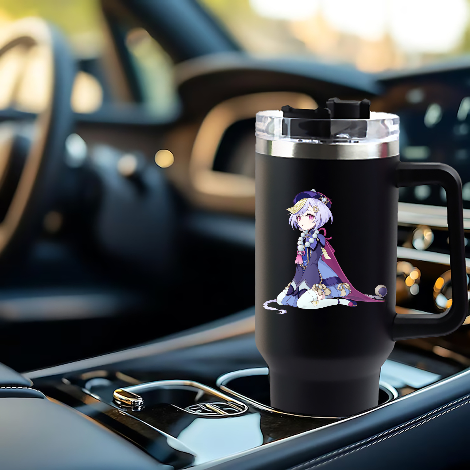 げんし神 七七 なな  genshin Nana 1200mL車用タンブラー - クリスタルステッカー（プラスチックストロー付き）