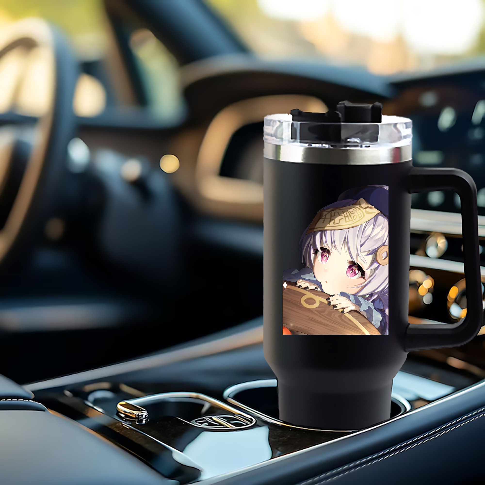 げんし神 七七 なな  genshin Nana 1200mL車用タンブラー - クリスタルステッカー（プラスチックストロー付き）