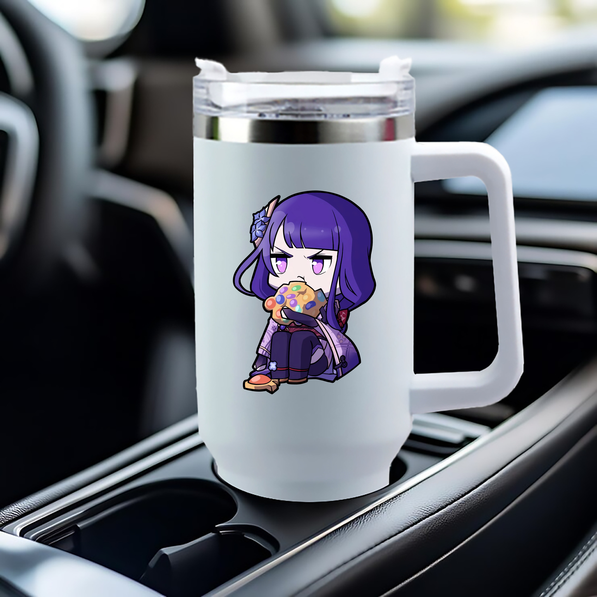 げんし神 雷電将軍 らいでんしょうぐん genshin Raiden Shogun 1200mL車用タンブラー（カラープリント）