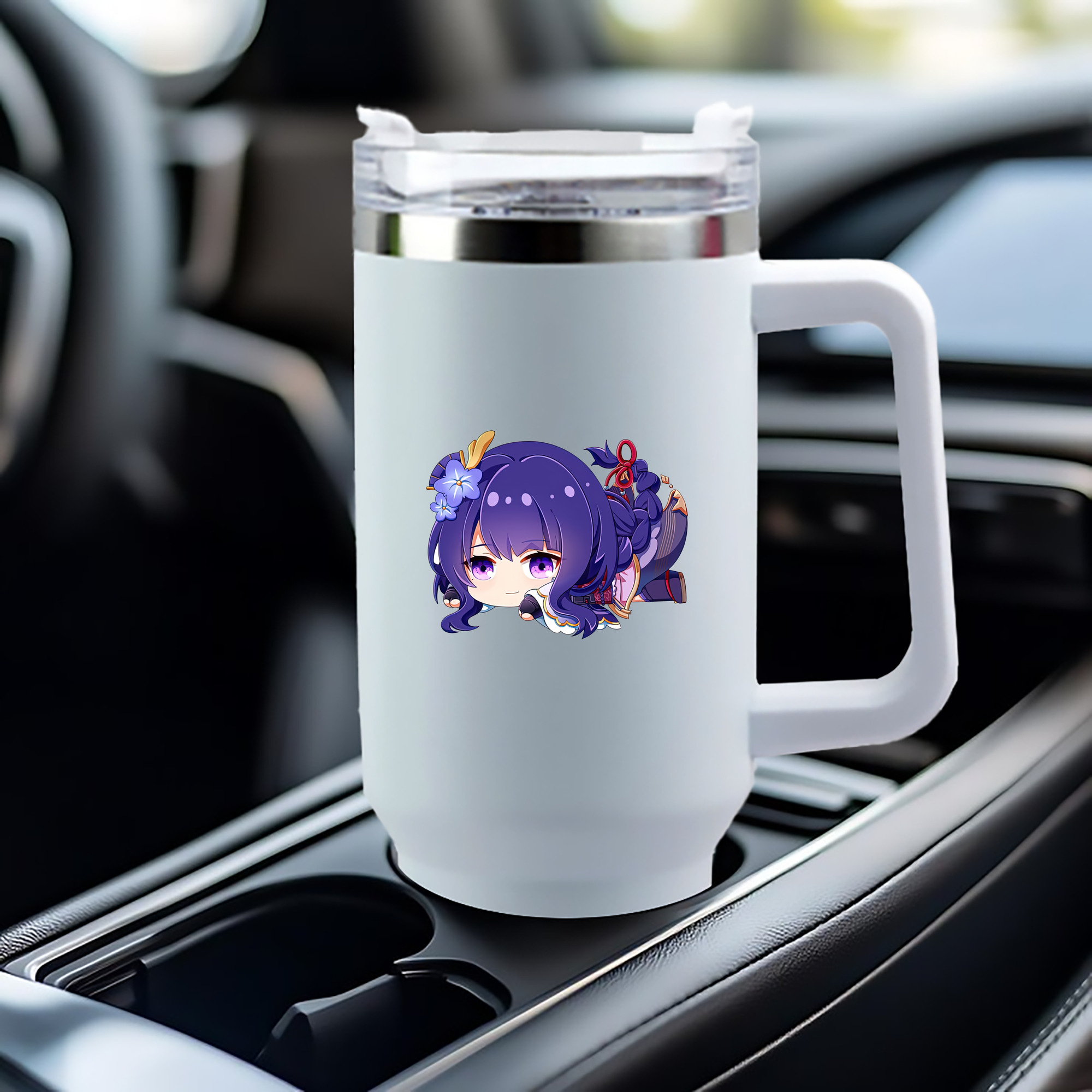 げんし神 雷電将軍 らいでんしょうぐん genshin Raiden Shogun 1200mL車用タンブラー（カラープリント）