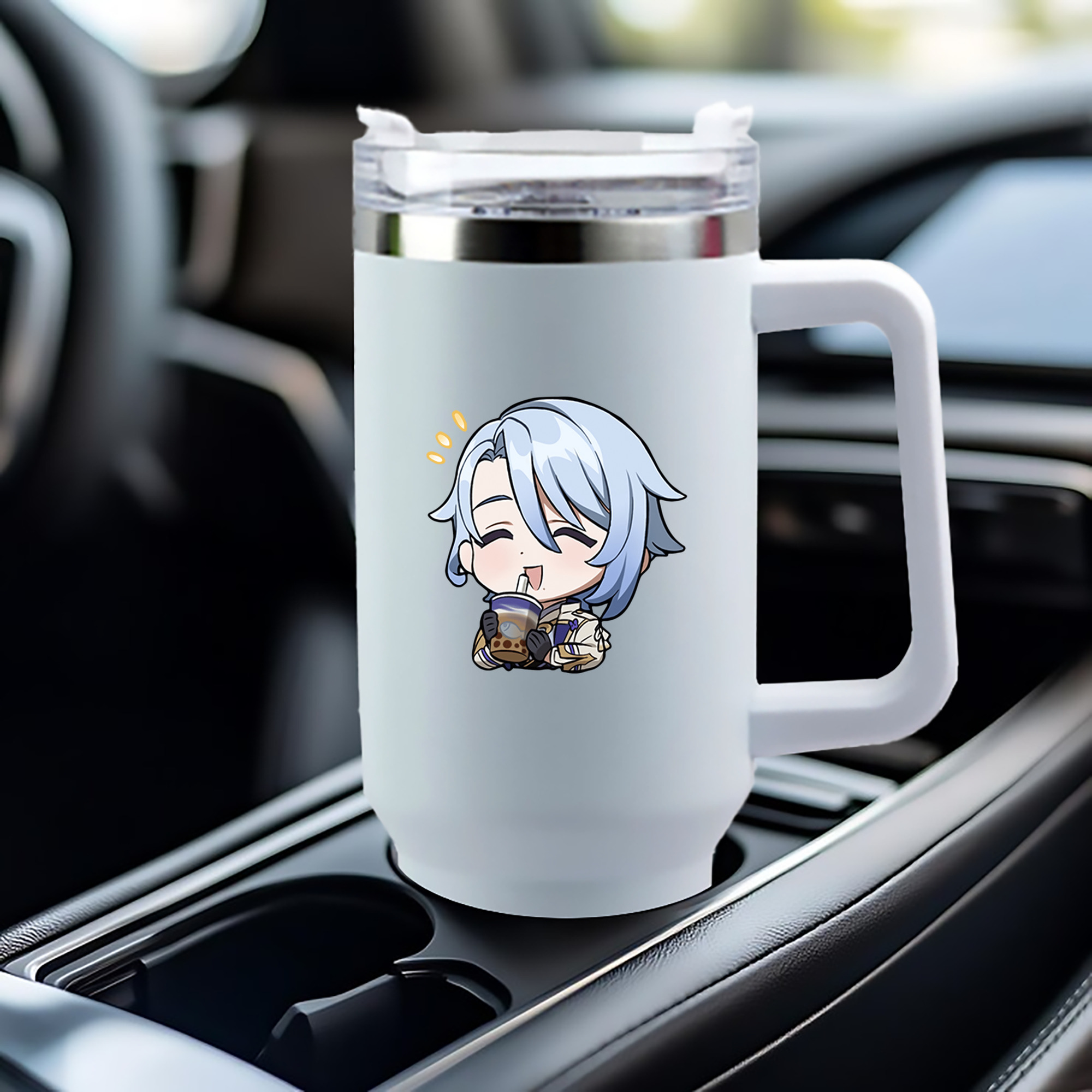 げんし神 神里綾人 かみさとあやと genshin Kamisato Ayato 1200mL車用タンブラー（カラープリント）