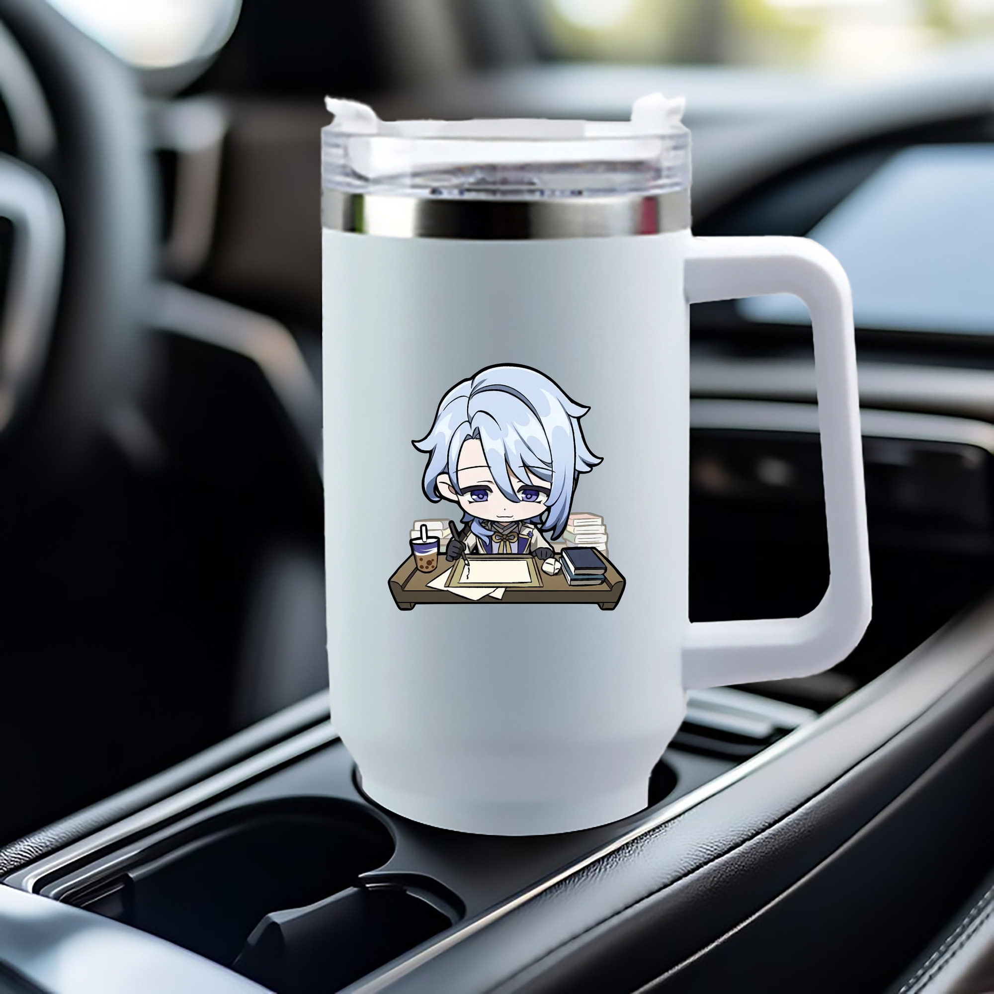 げんし神 神里綾人 かみさとあやと genshin Kamisato Ayato 1200mL車用タンブラー（カラープリント）