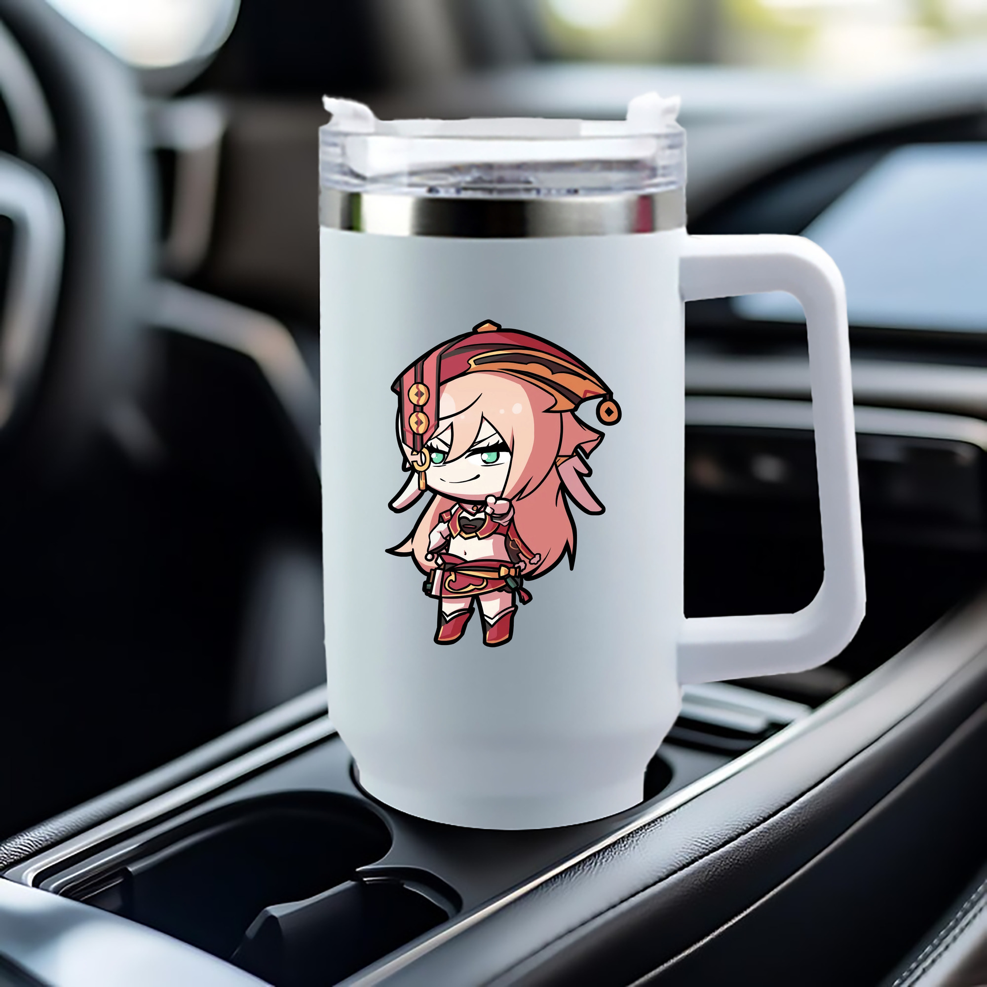 げんし神 ヤンフェイ genshin Yanfei 1200mL車用タンブラー（カラープリント）