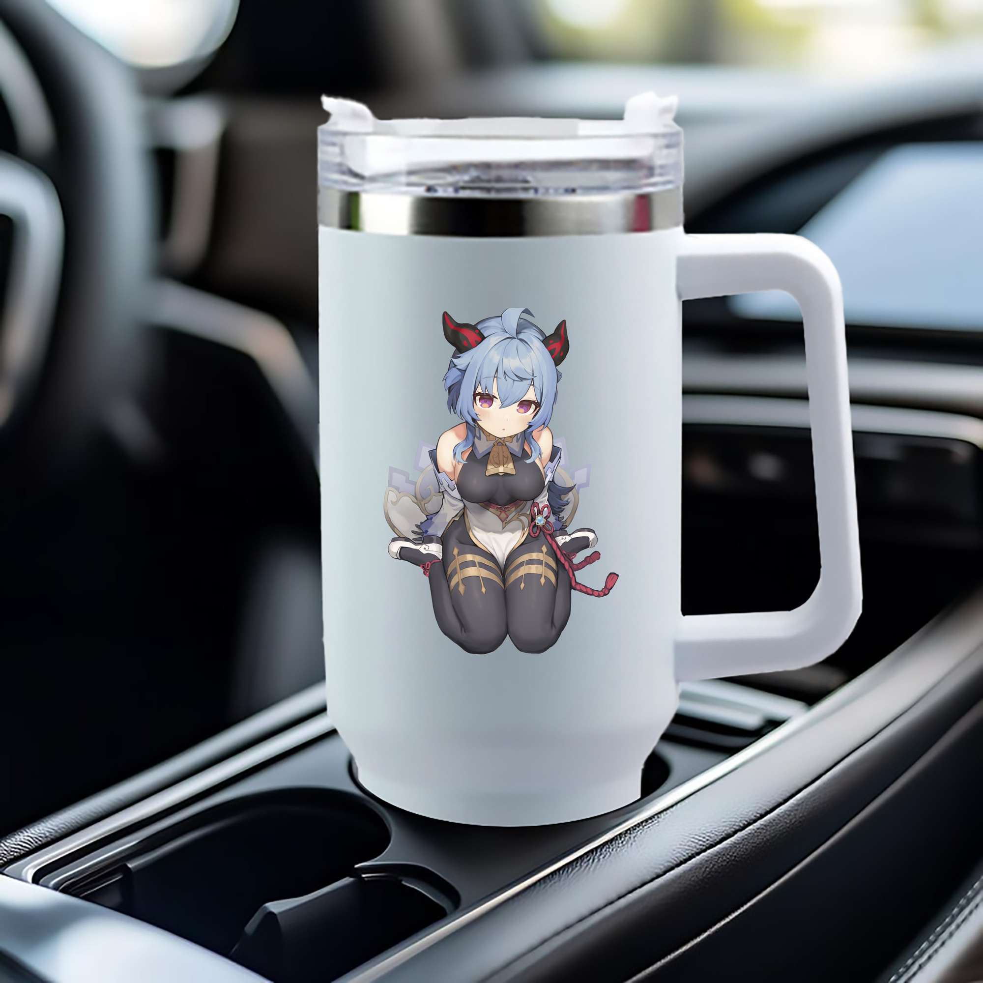 げんし神 甘雨 かんう genshin Ganyu 1200mL車用タンブラー（カラープリント）