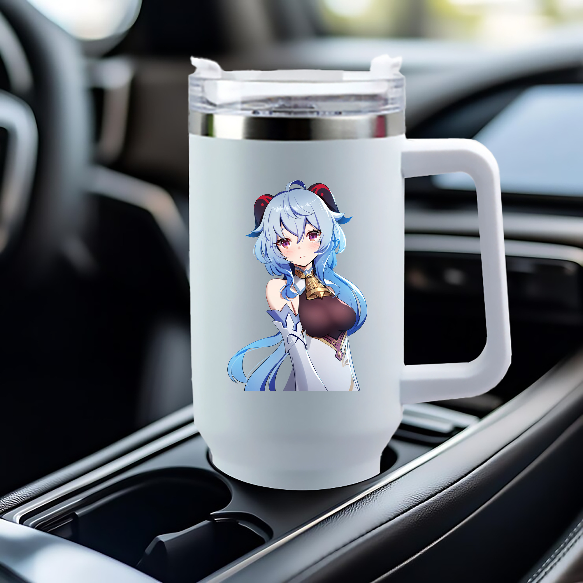 げんし神 甘雨 かんう genshin Ganyu 1200mL車用タンブラー（カラープリント）