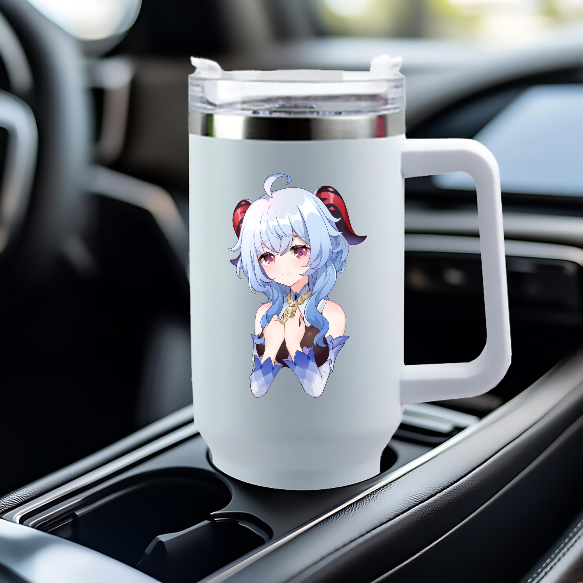 げんし神 甘雨 かんう genshin Ganyu 1200mL車用タンブラー（カラープリント）