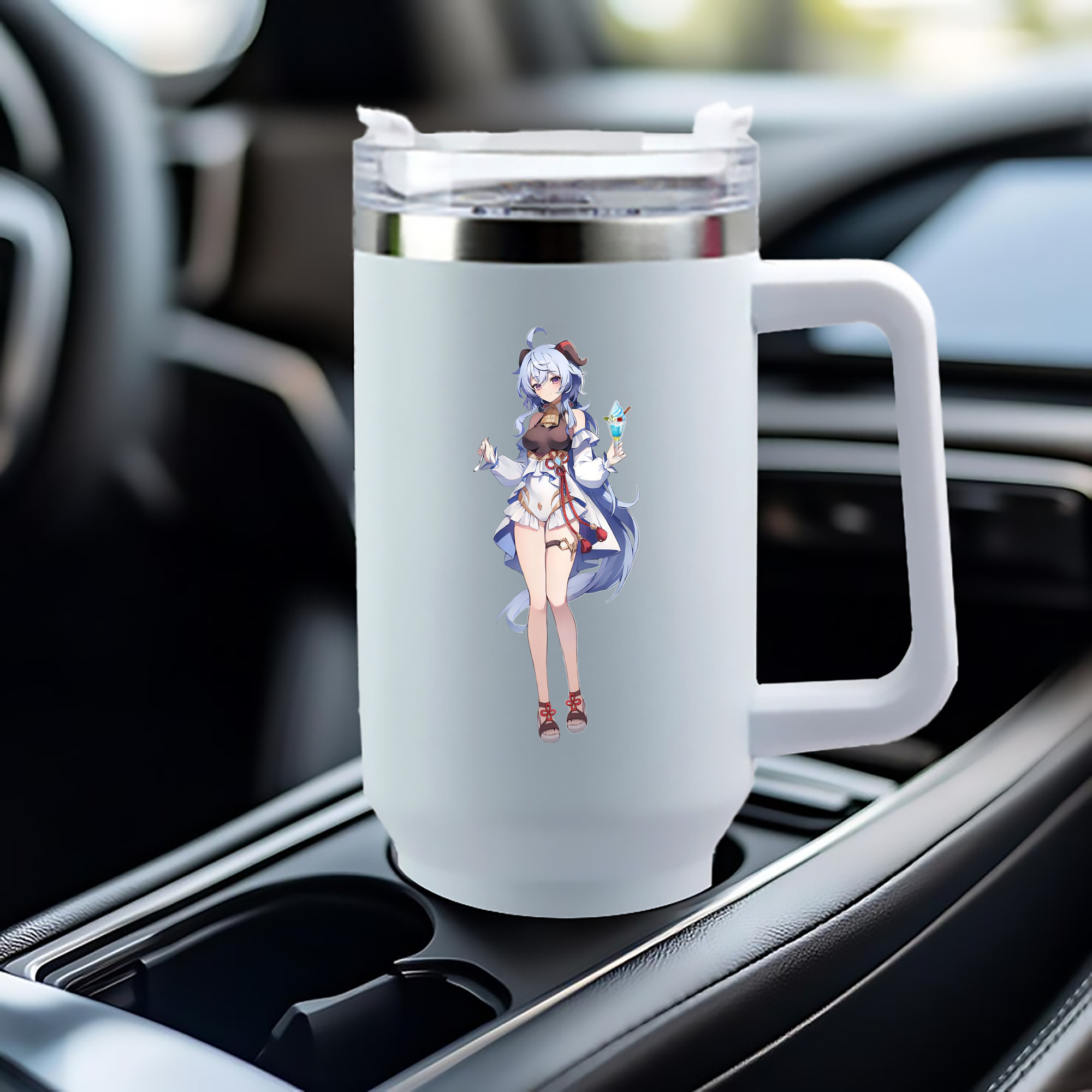 げんし神 甘雨 かんう genshin Ganyu 1200mL車用タンブラー（カラープリント）