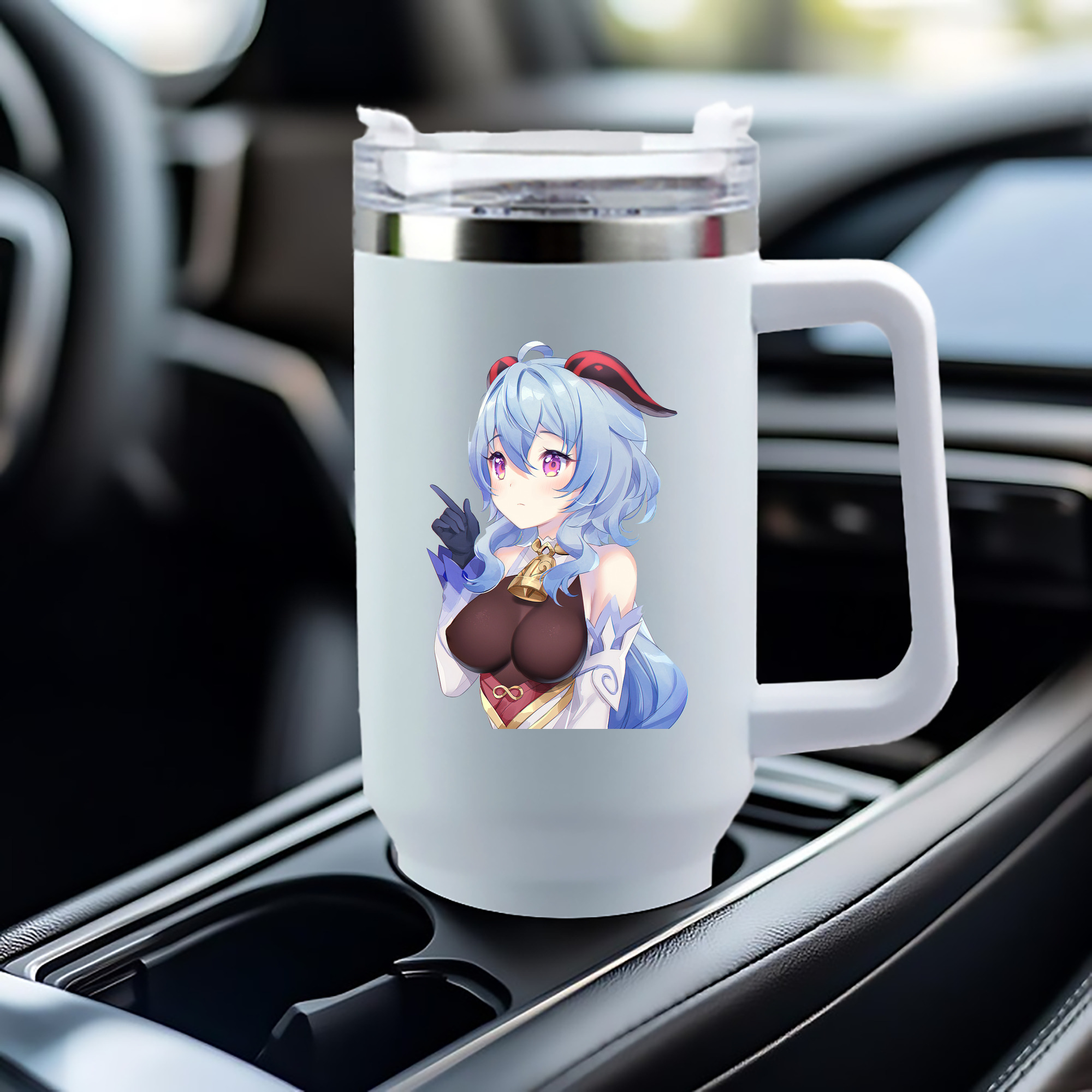 げんし神 甘雨 かんう genshin Ganyu 1200mL車用タンブラー（カラープリント）