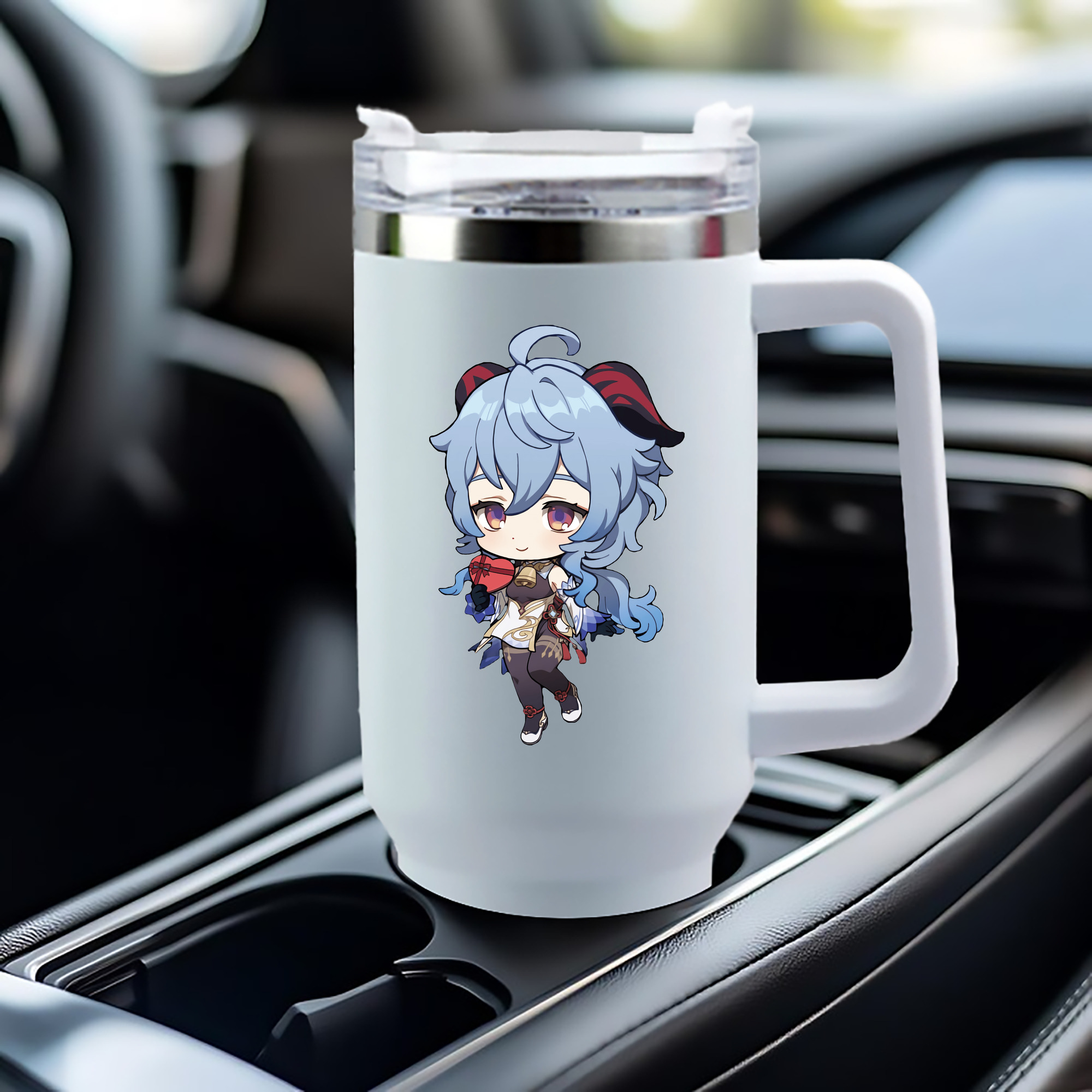 げんし神 甘雨 かんう genshin Ganyu 1200mL車用タンブラー（カラープリント）