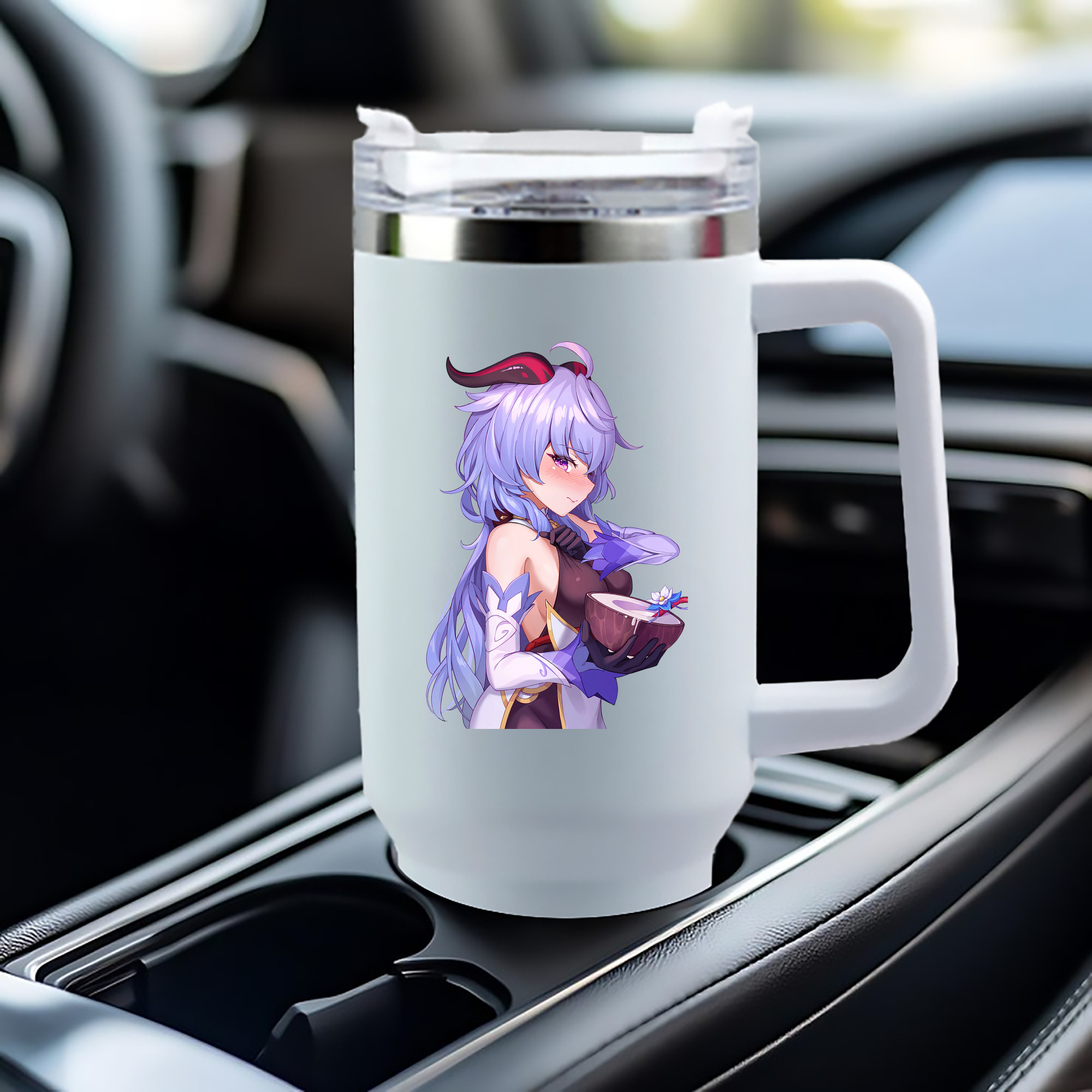 げんし神 甘雨 かんう genshin Ganyu 1200mL車用タンブラー（カラープリント）