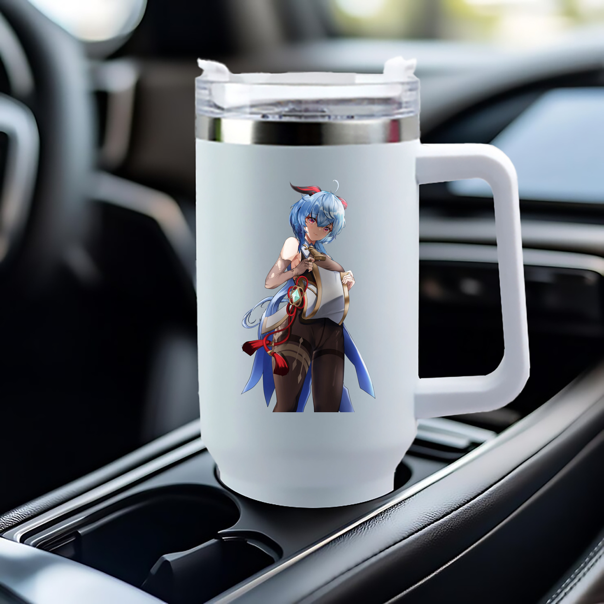 げんし神 甘雨 かんう genshin Ganyu 1200mL車用タンブラー（カラープリント）
