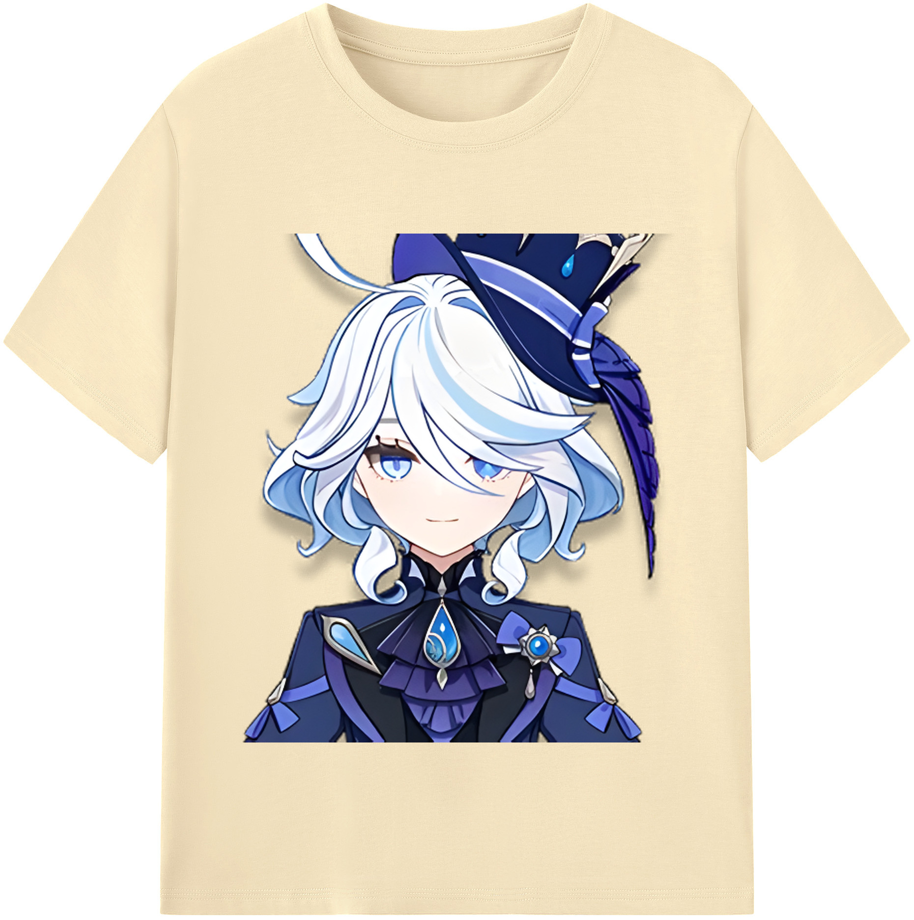 げんし神 フリーナ genshin Furina 綿100％半袖Tシャツ（フロントプリント）