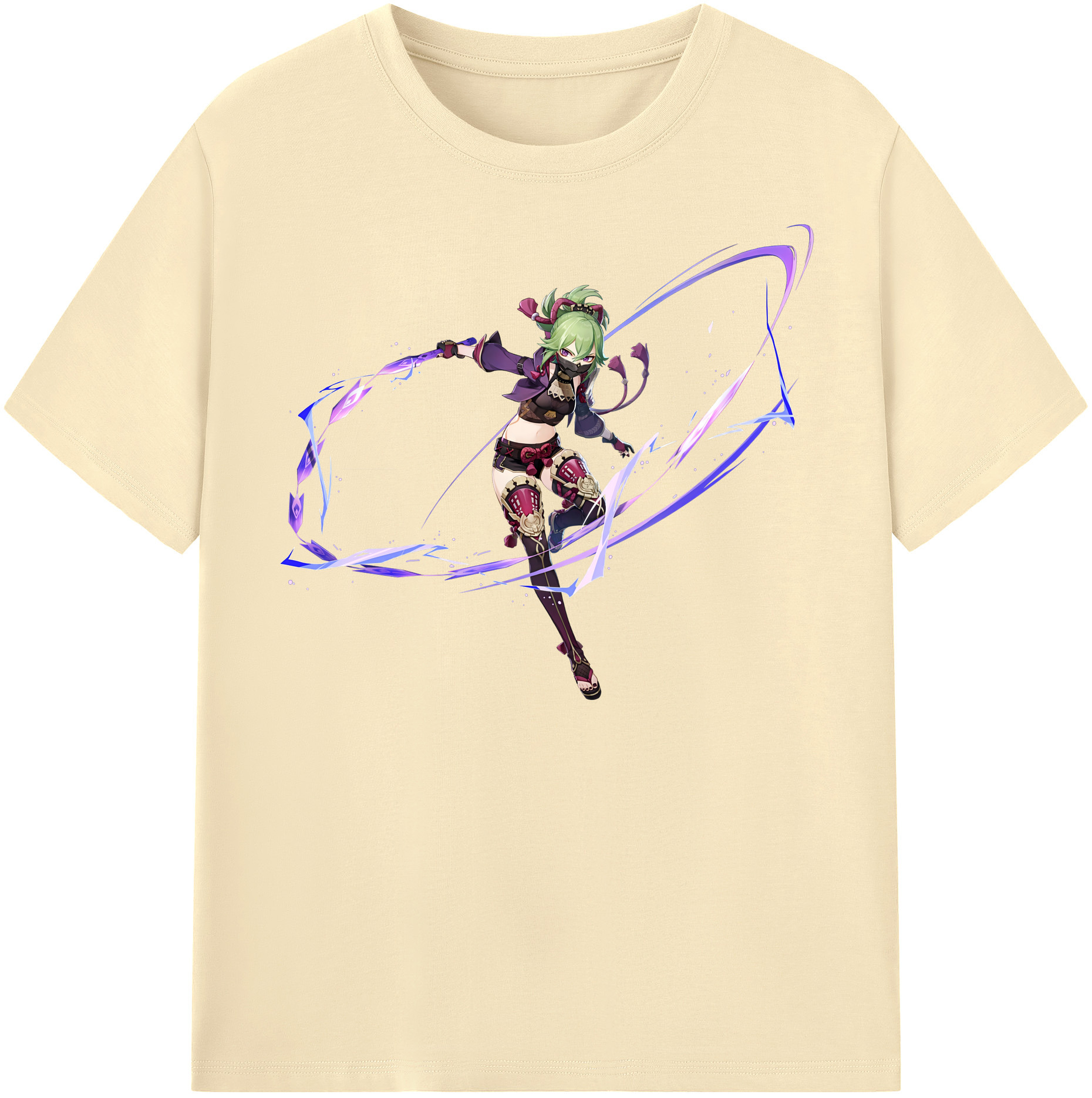 げんし神  久岐忍 くき しのぶ genshin Kuki Shinobu 綿100％半袖Tシャツ（フロントプリント）