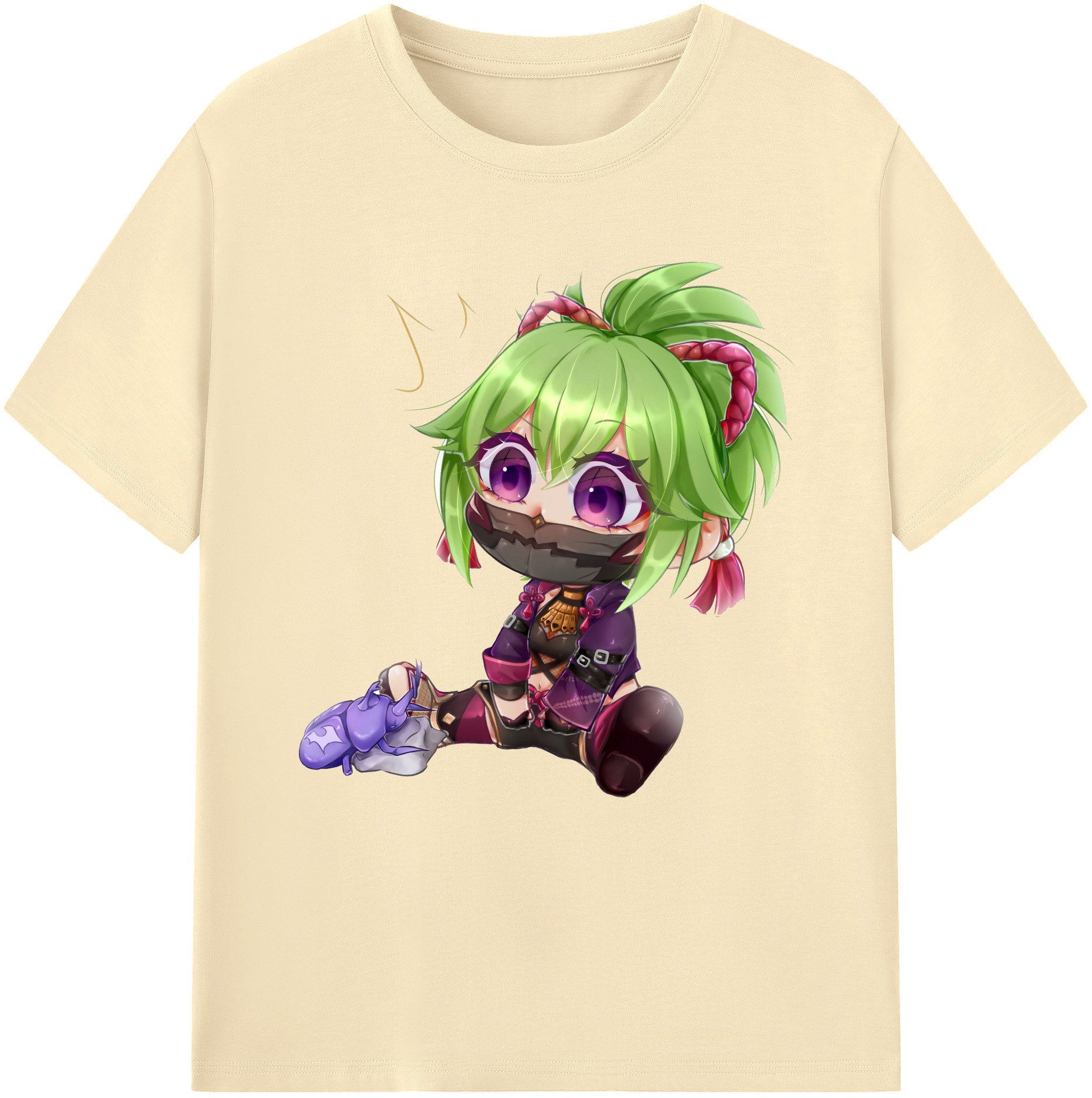 げんし神  久岐忍 くき しのぶ genshin Kuki Shinobu 綿100％半袖Tシャツ（フロントプリント）