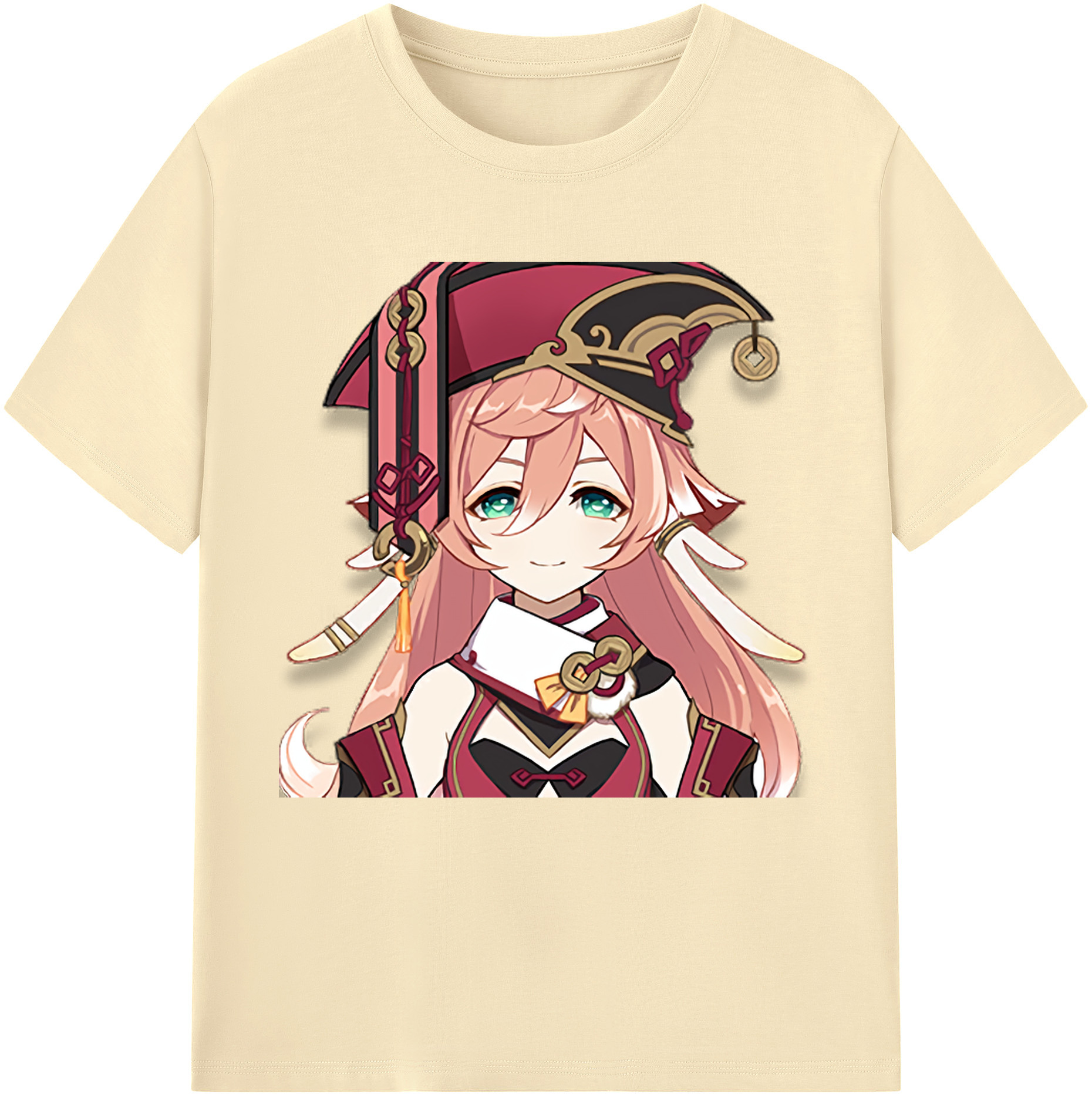 げんし神 ヤンフェイ genshin Yanfei 綿100％半袖Tシャツ（フロントプリント）