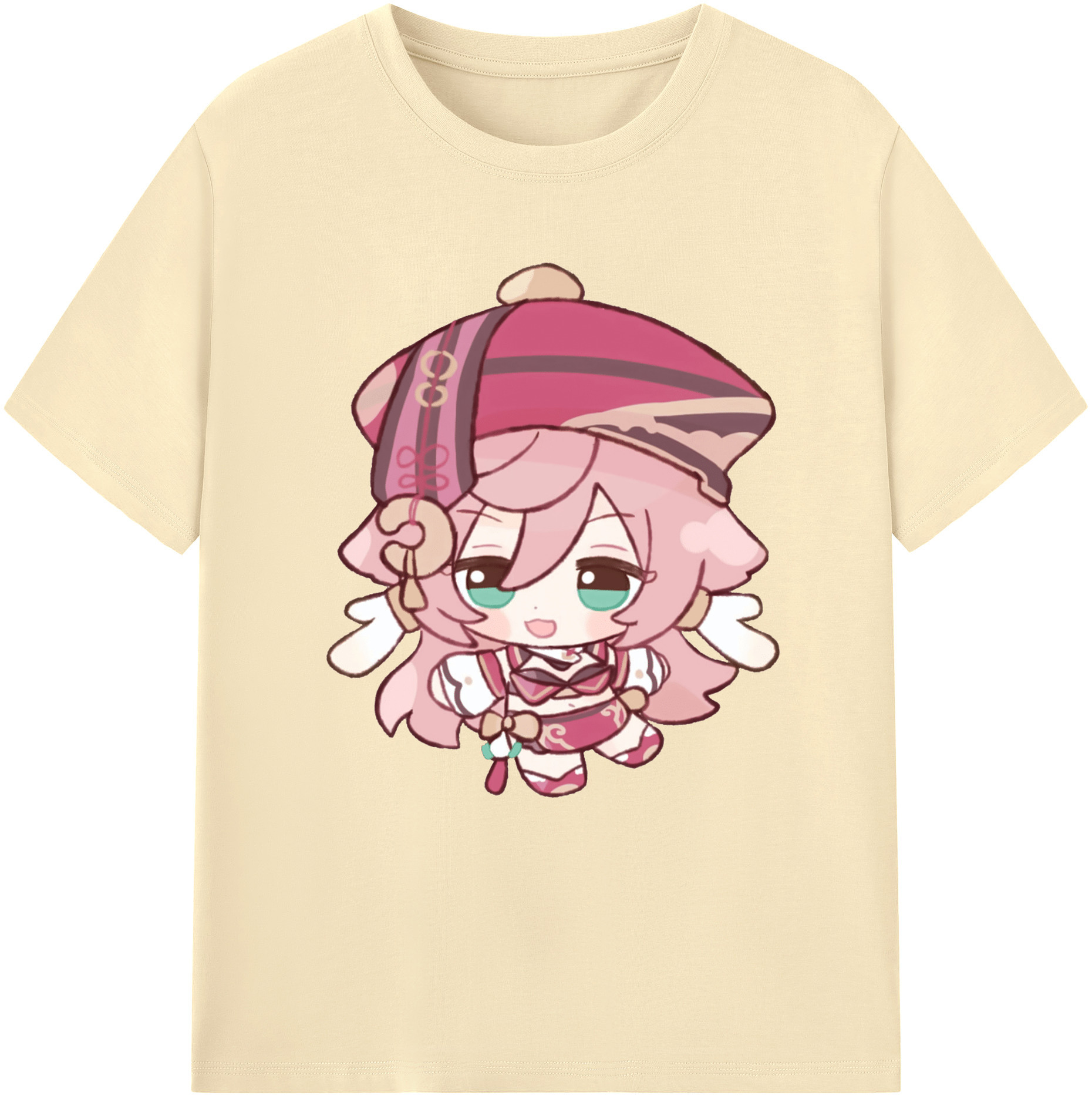 げんし神 ヤンフェイ genshin Yanfei 綿100％半袖Tシャツ（フロントプリント）