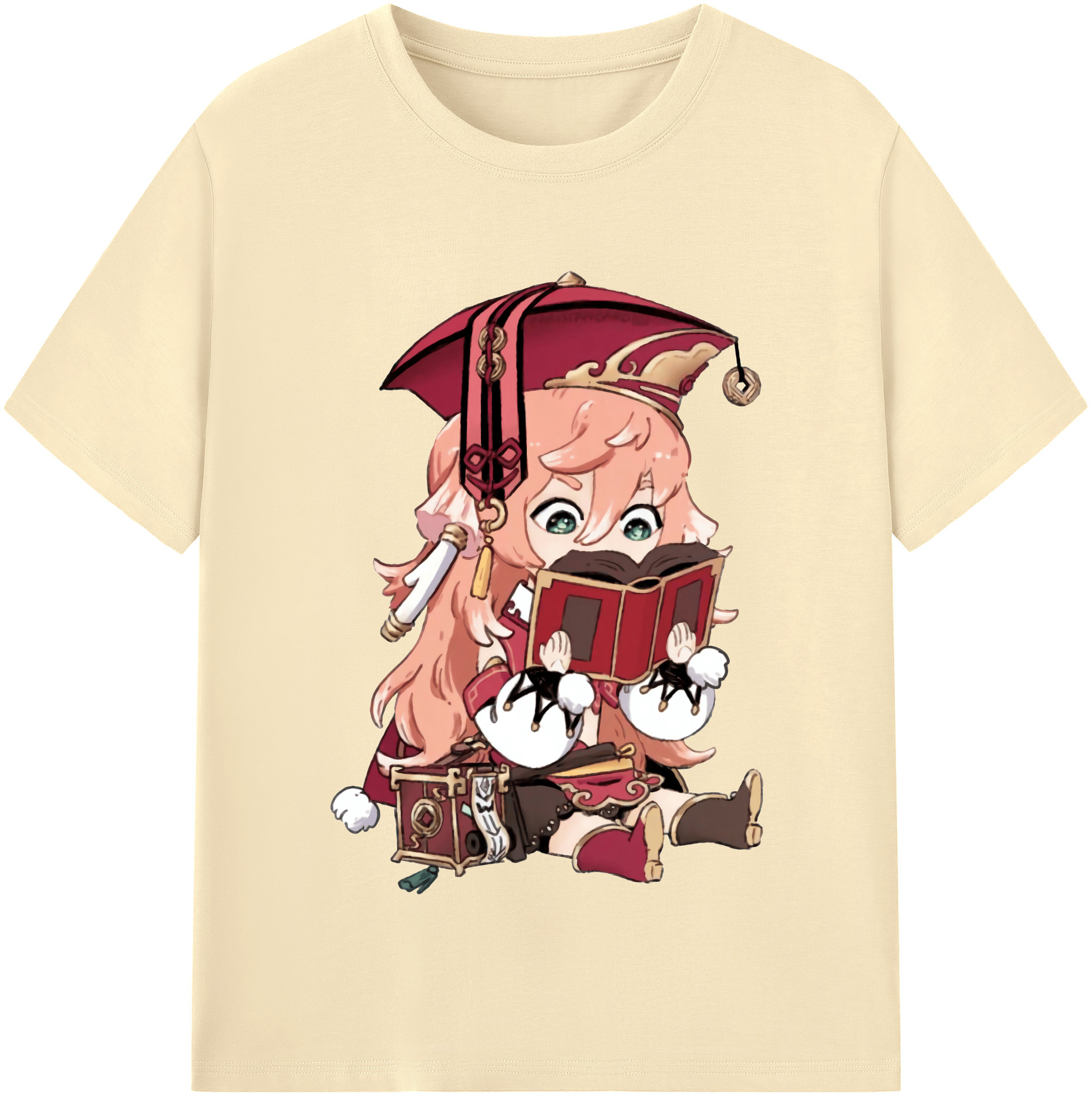 げんし神 ヤンフェイ genshin Yanfei 綿100％半袖Tシャツ（フロントプリント）