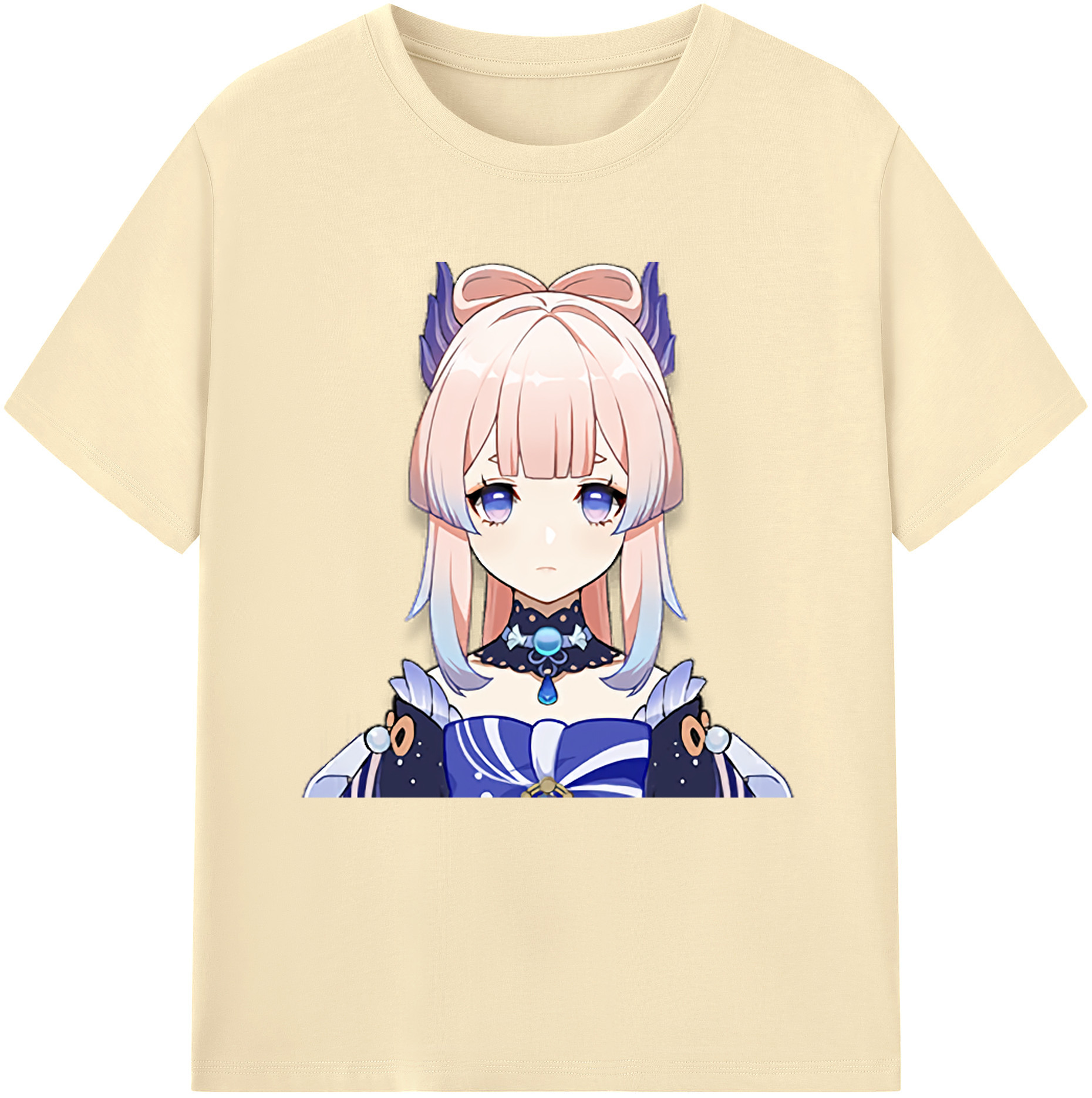 げんし神 珊瑚宮心海 サンゴノミヤ・ココミ genshin Sangonomiya Kokomi 綿100％半袖Tシャツ（フロントプリント）