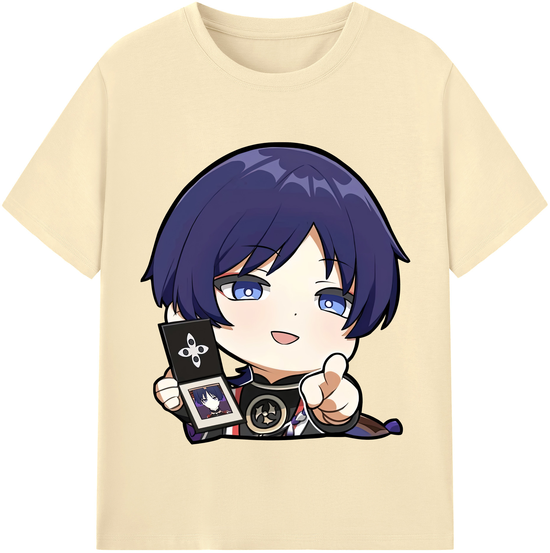げんし神 さんペい genshin Sanpei 綿100％半袖Tシャツ（フロントプリント）