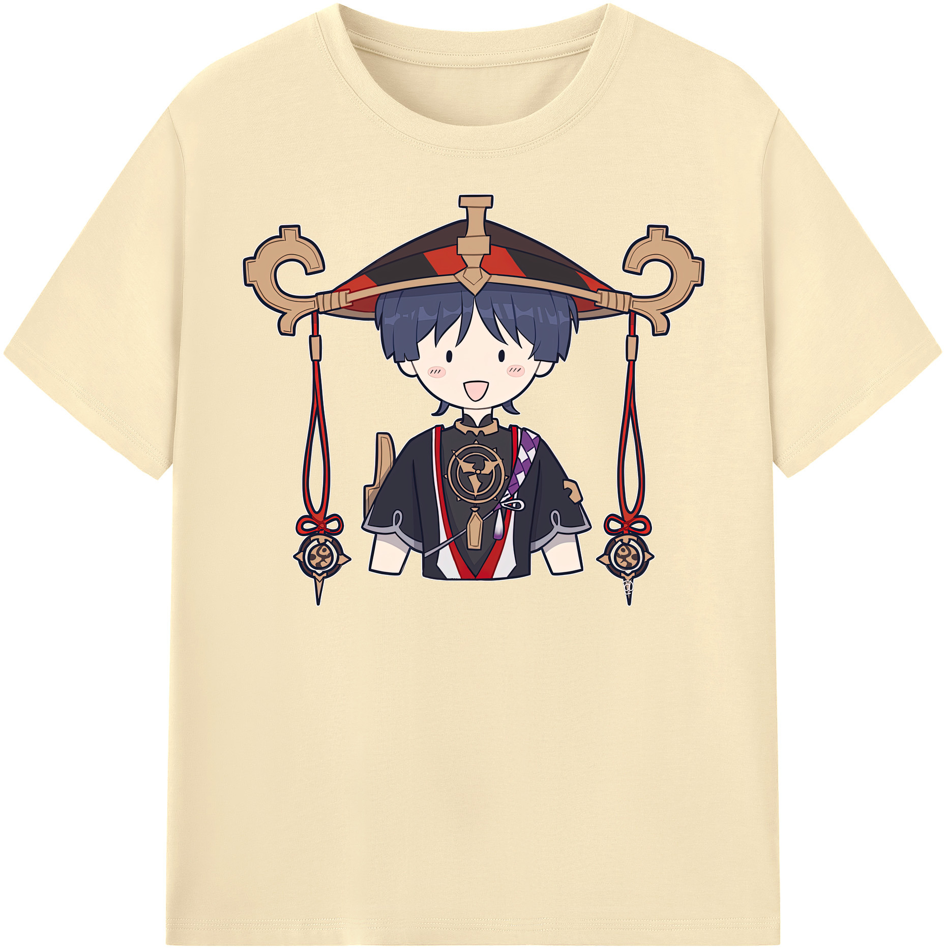 げんし神 さんペい genshin Sanpei 綿100％半袖Tシャツ（フロントプリント）