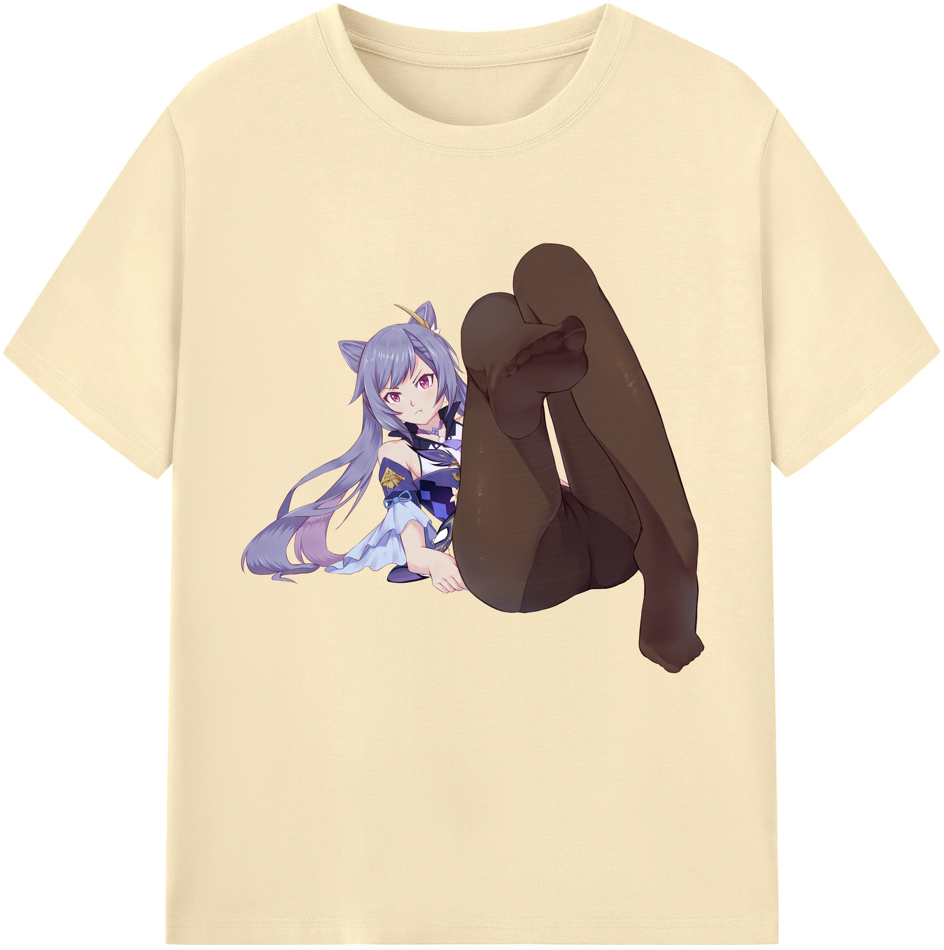 げんし神 刻晴 こくせい genshin Kokusei 綿100％半袖Tシャツ（フロントプリント）