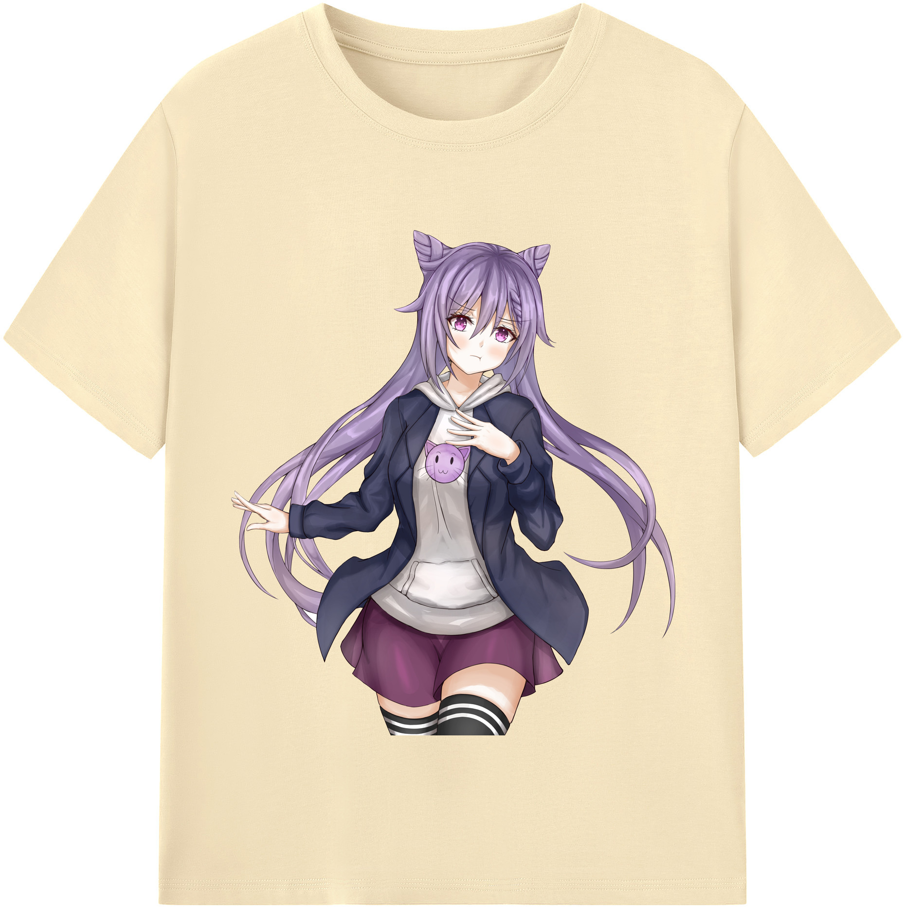 げんし神 刻晴 こくせい genshin Kokusei 綿100％半袖Tシャツ（フロントプリント）