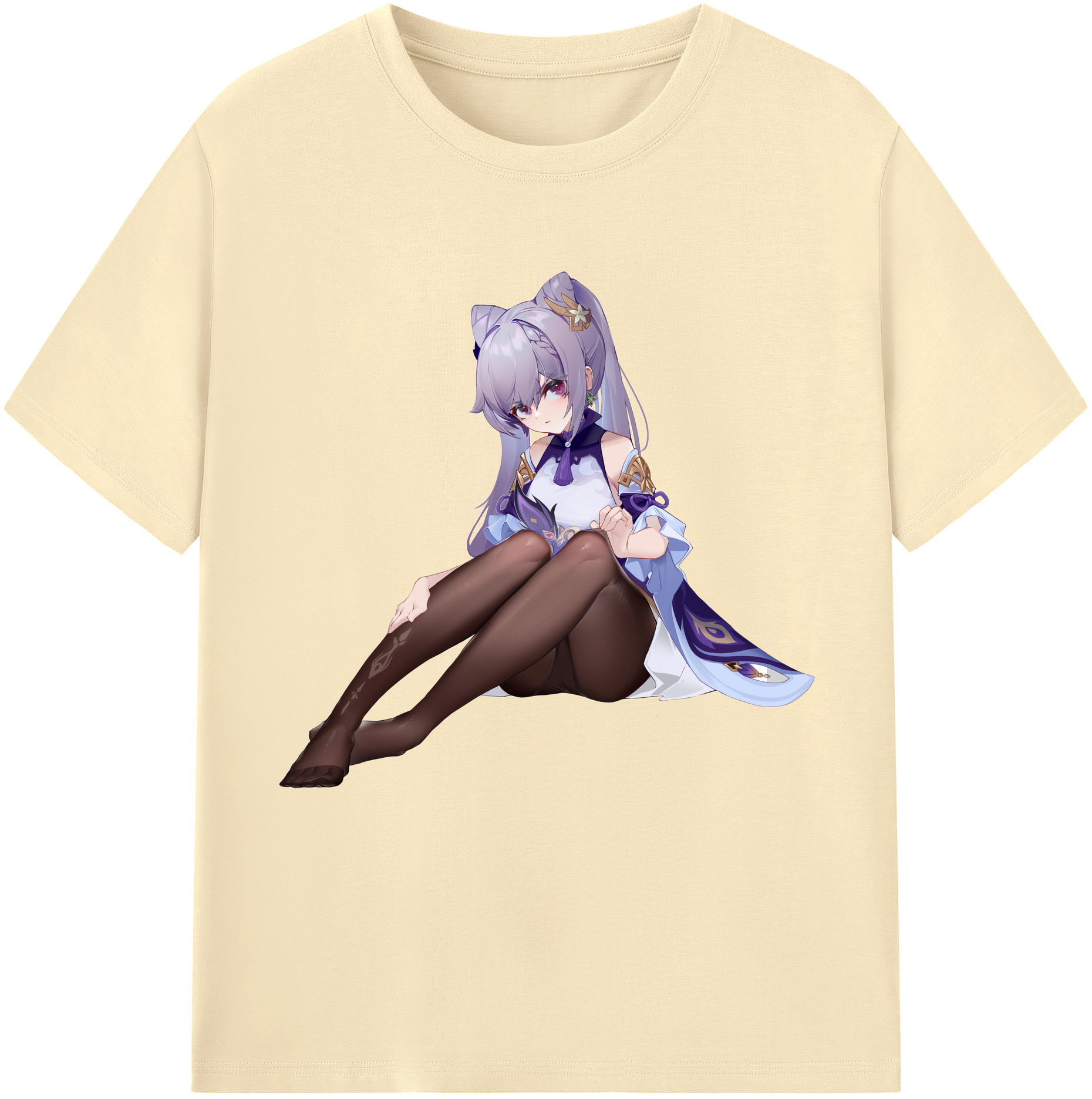 げんし神 刻晴 こくせい genshin Kokusei 綿100％半袖Tシャツ（フロントプリント）
