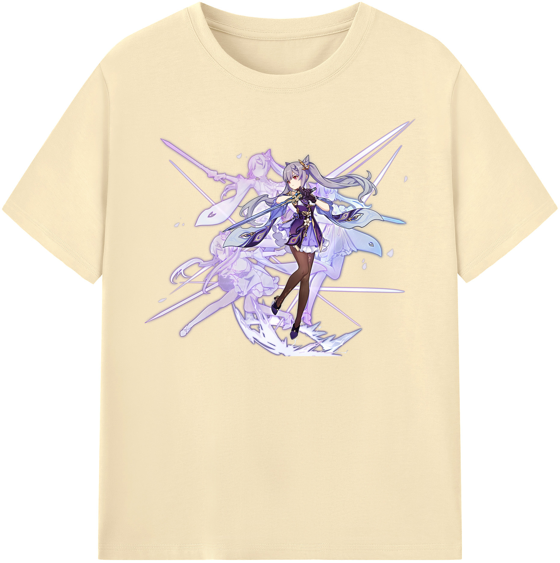 げんし神 刻晴 こくせい genshin Kokusei 綿100％半袖Tシャツ（フロントプリント）