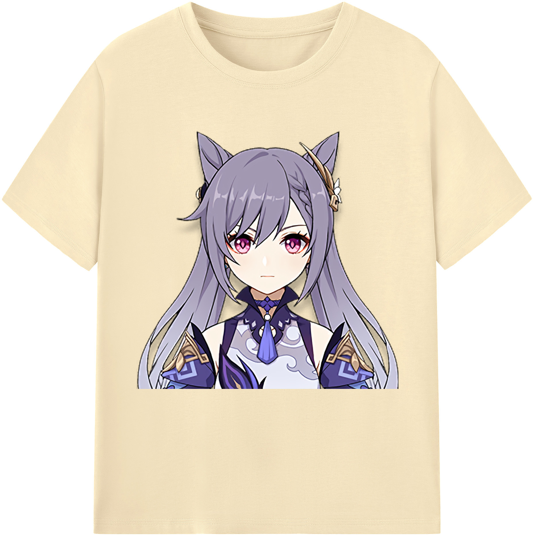げんし神 刻晴 こくせい genshin Kokusei 綿100％半袖Tシャツ（フロントプリント）