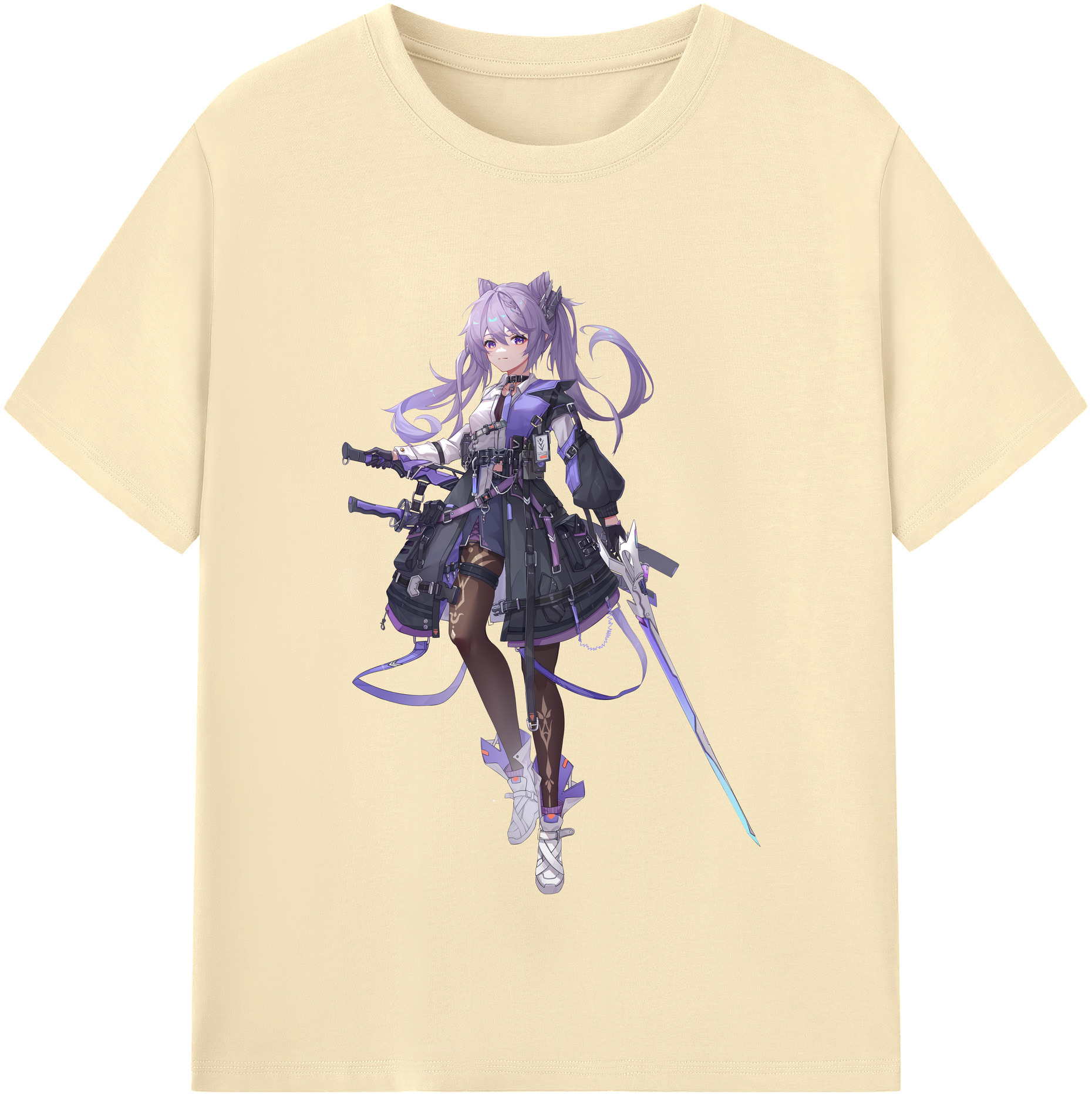 げんし神 刻晴 こくせい genshin Kokusei 綿100％半袖Tシャツ（フロントプリント）