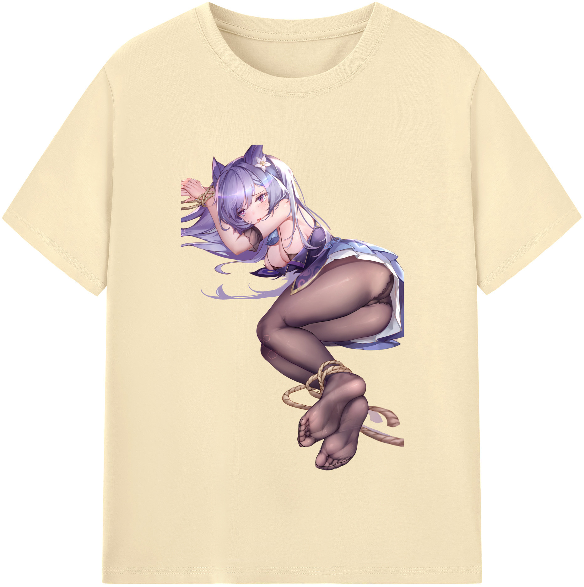 げんし神 刻晴 こくせい genshin Kokusei 綿100％半袖Tシャツ（フロントプリント）