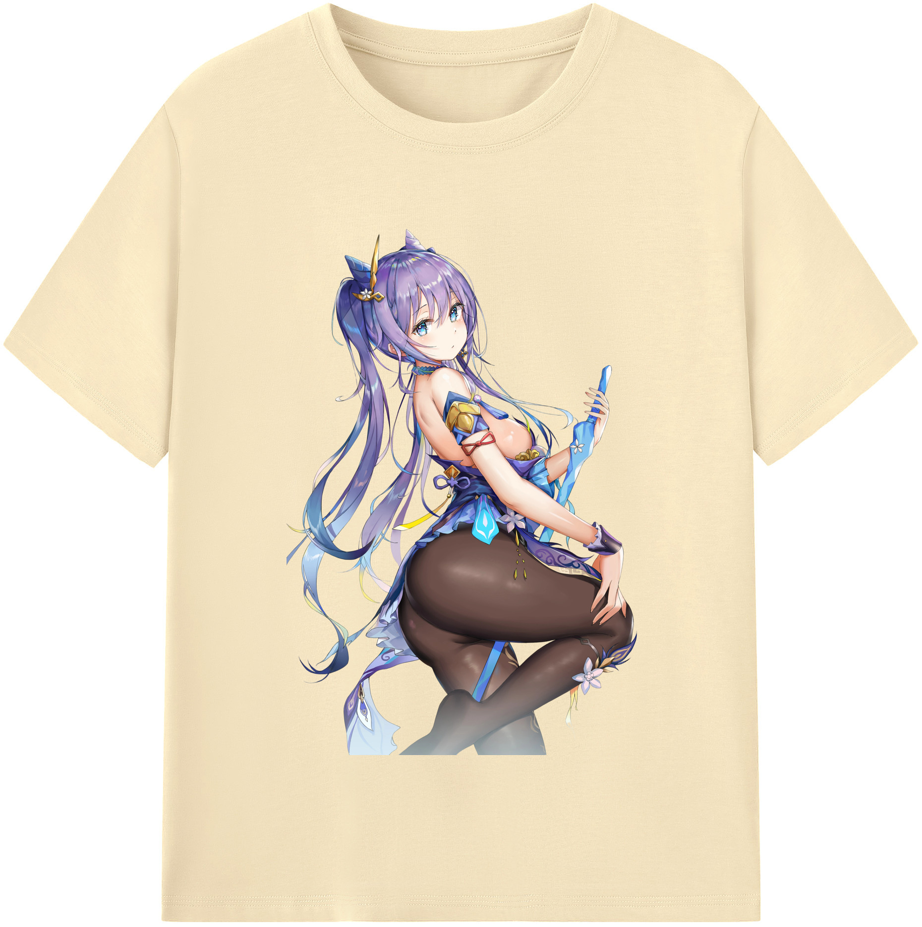 げんし神 刻晴 こくせい genshin Kokusei 綿100％半袖Tシャツ（フロントプリント）