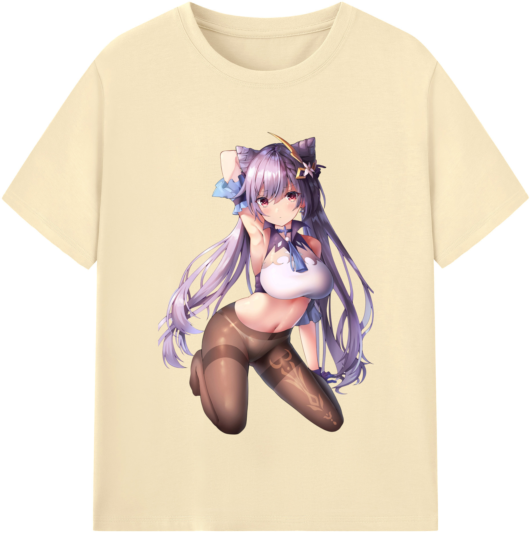 げんし神 刻晴 こくせい genshin Kokusei 綿100％半袖Tシャツ（フロントプリント）