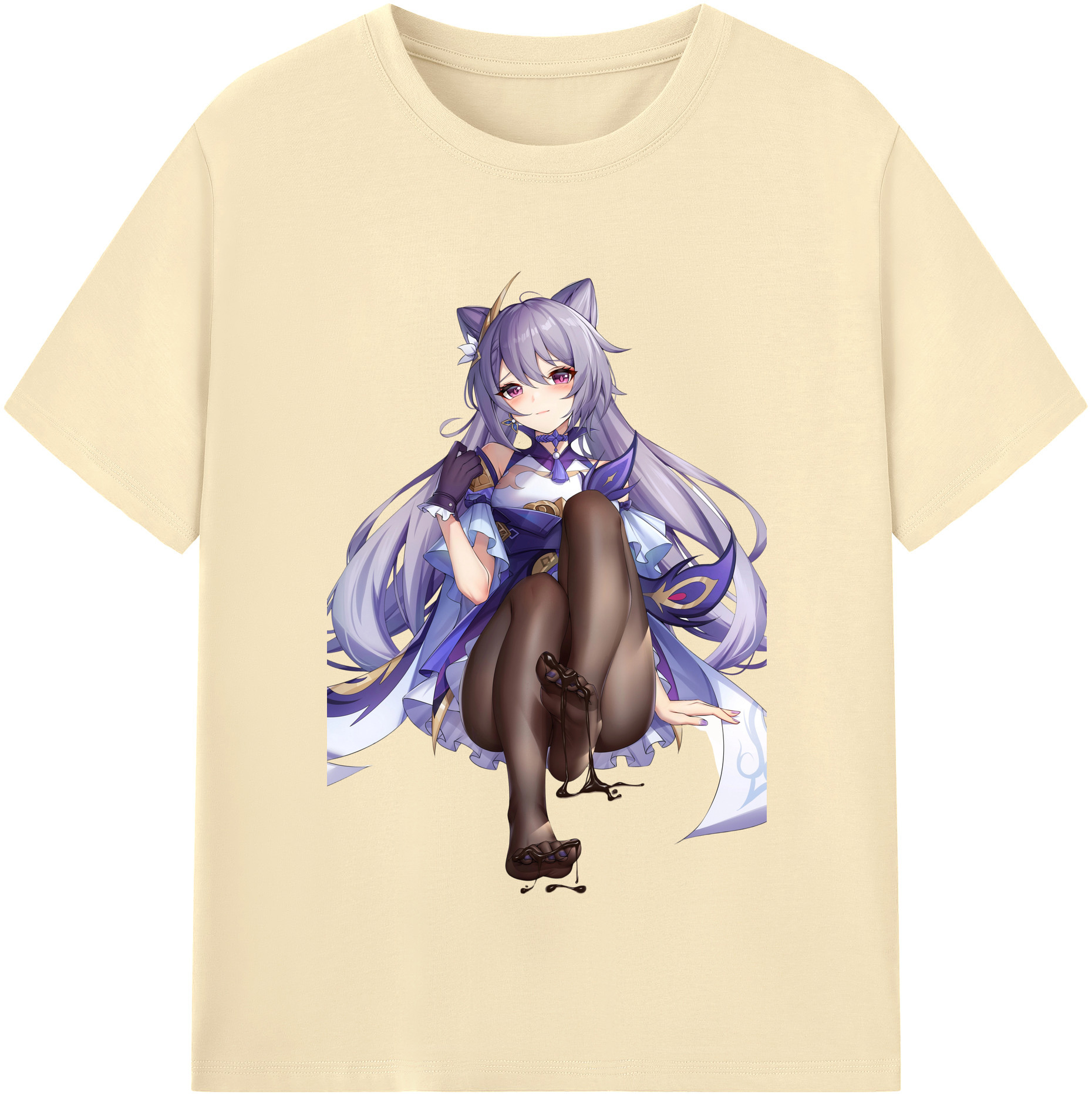 げんし神 刻晴 こくせい genshin Kokusei 綿100％半袖Tシャツ（フロントプリント）