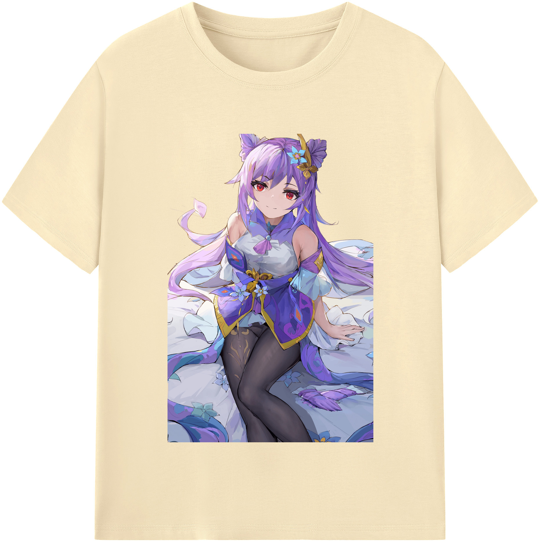 げんし神 刻晴 こくせい genshin Kokusei 綿100％半袖Tシャツ（フロントプリント）