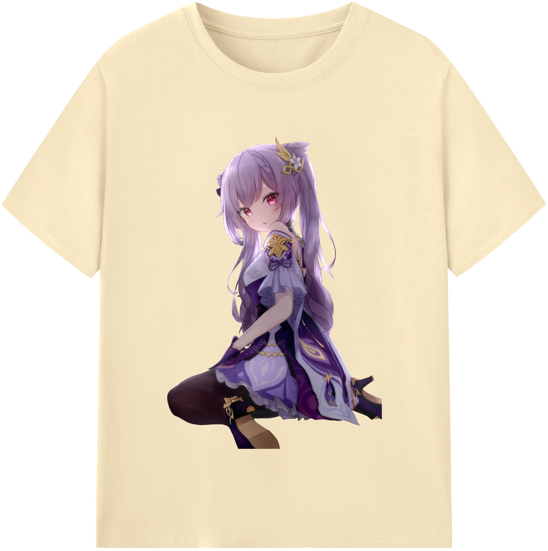 げんし神 刻晴 こくせい genshin Kokusei 綿100％半袖Tシャツ（フロントプリント）