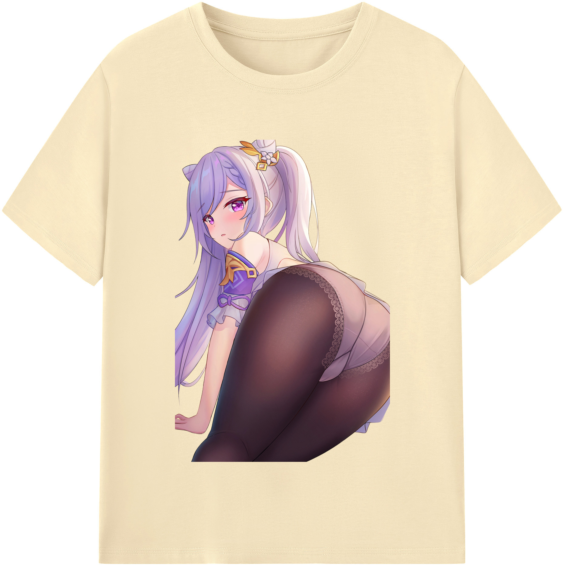げんし神 刻晴 こくせい genshin Kokusei 綿100％半袖Tシャツ（フロントプリント）