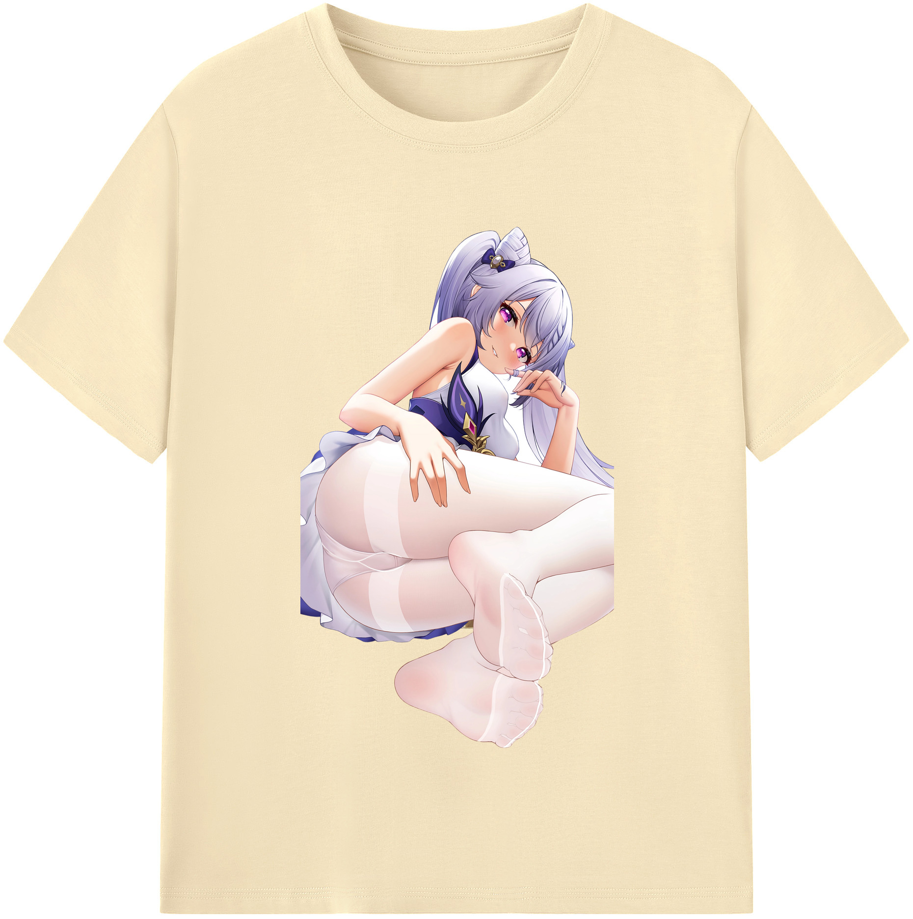 げんし神 刻晴 こくせい genshin Kokusei 綿100％半袖Tシャツ（フロントプリント）