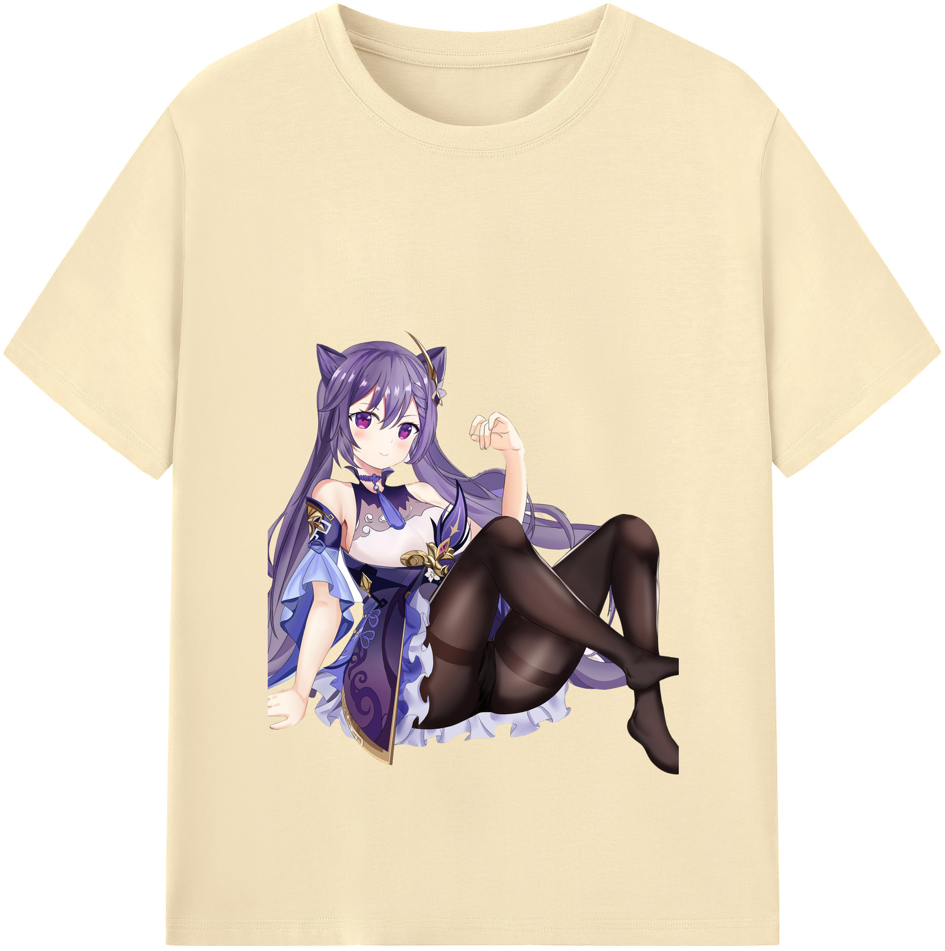 げんし神 刻晴 こくせい genshin Kokusei 綿100％半袖Tシャツ（フロントプリント）