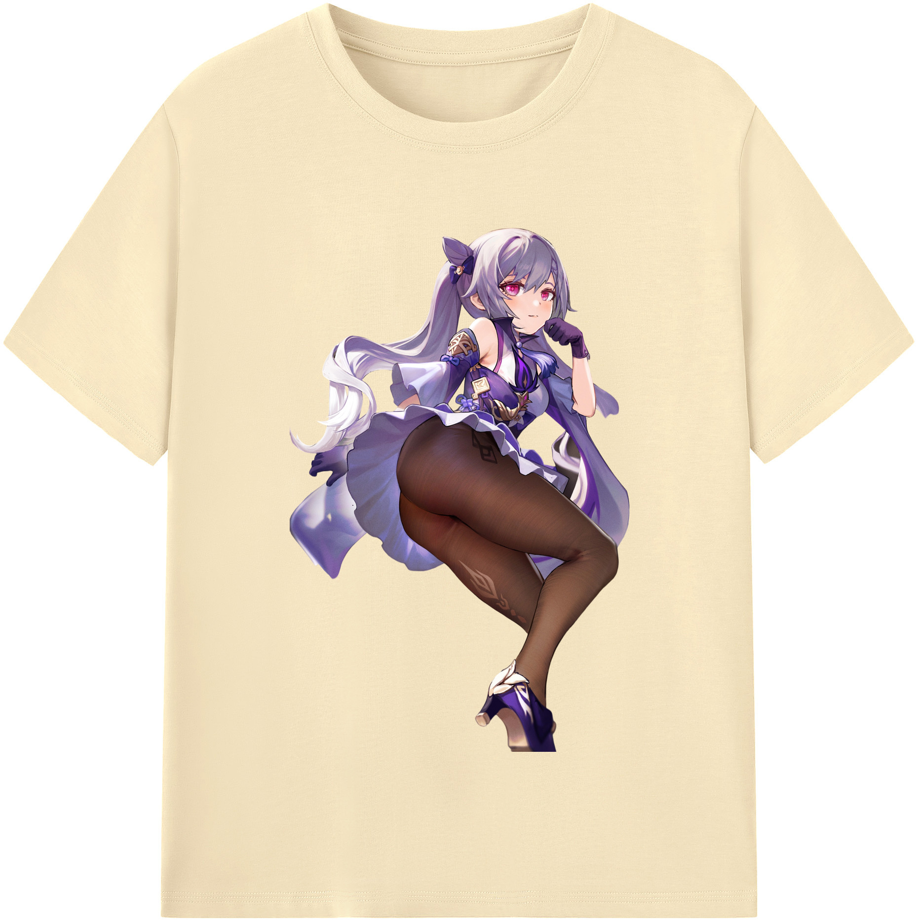げんし神 刻晴 こくせい genshin Kokusei 綿100％半袖Tシャツ（フロントプリント）