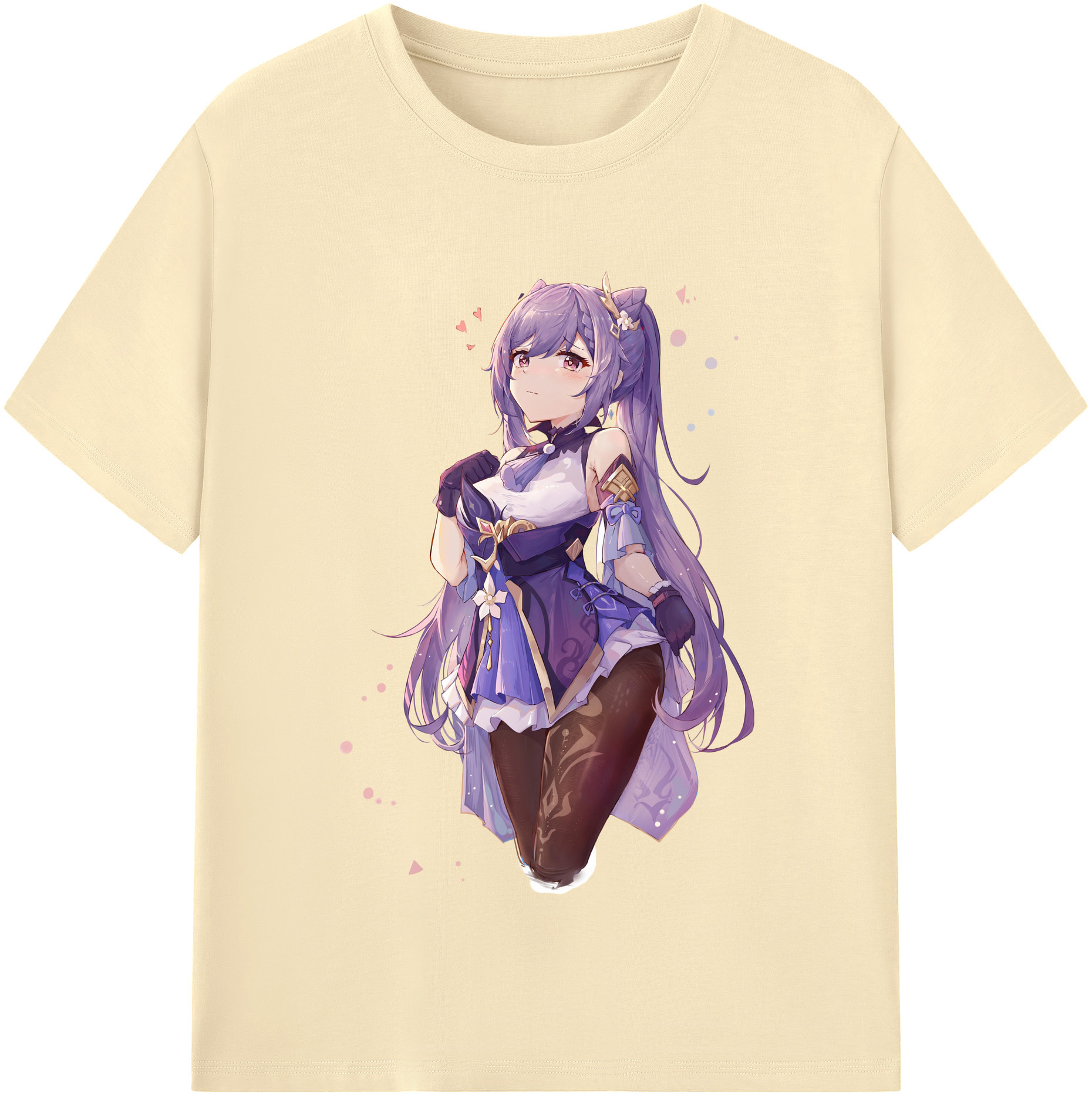 げんし神 刻晴 こくせい genshin Kokusei 綿100％半袖Tシャツ（フロントプリント）