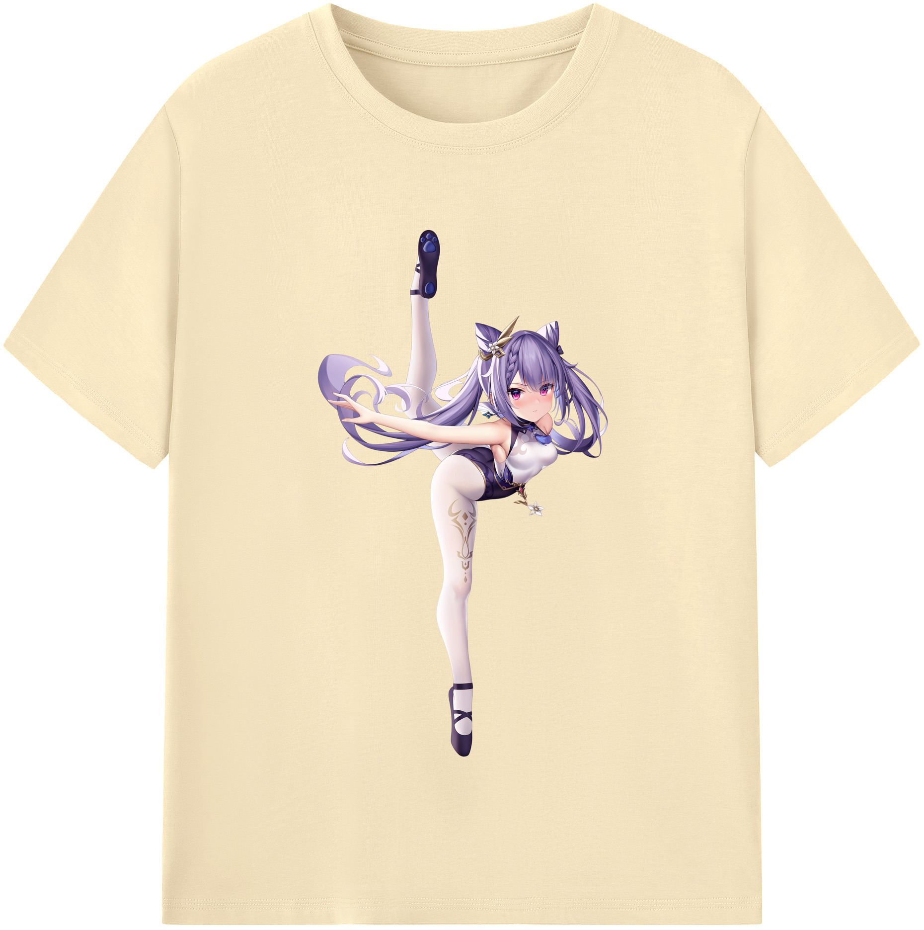 げんし神 刻晴 こくせい genshin Kokusei 綿100％半袖Tシャツ（フロントプリント）