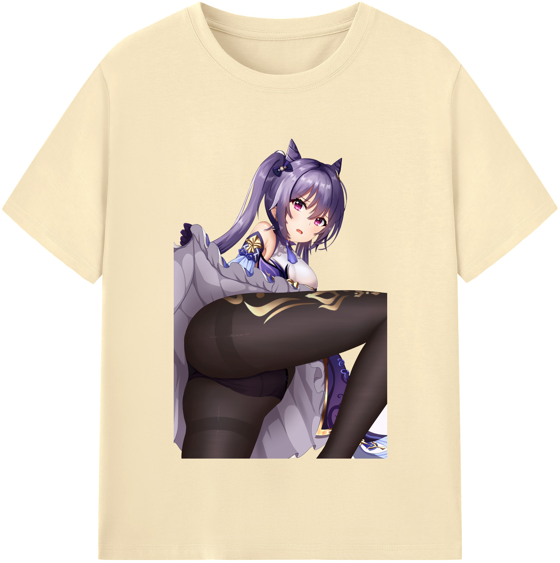 げんし神 刻晴 こくせい genshin Kokusei 綿100％半袖Tシャツ（フロントプリント）