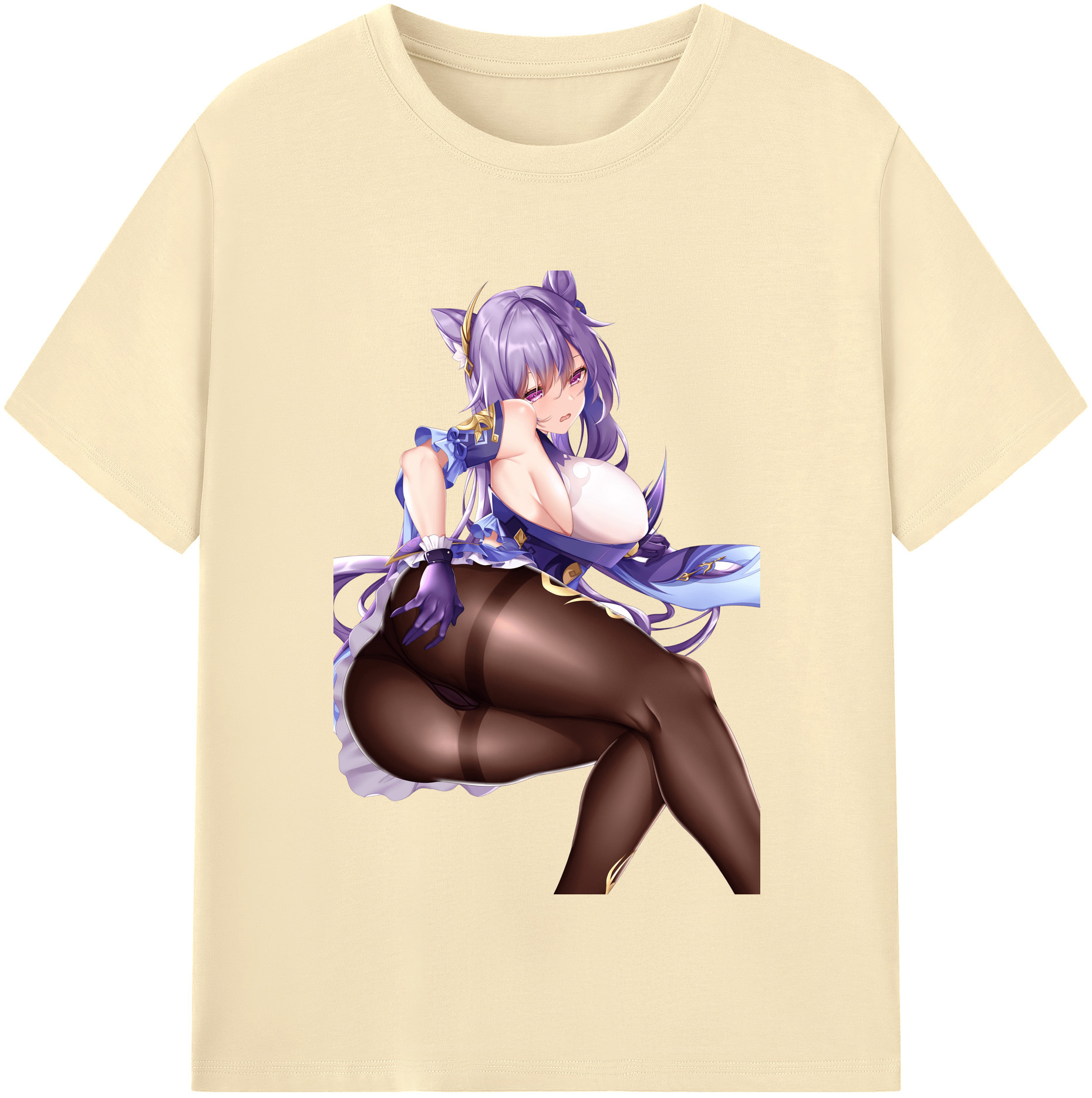 げんし神 刻晴 こくせい genshin Kokusei 綿100％半袖Tシャツ（フロントプリント）