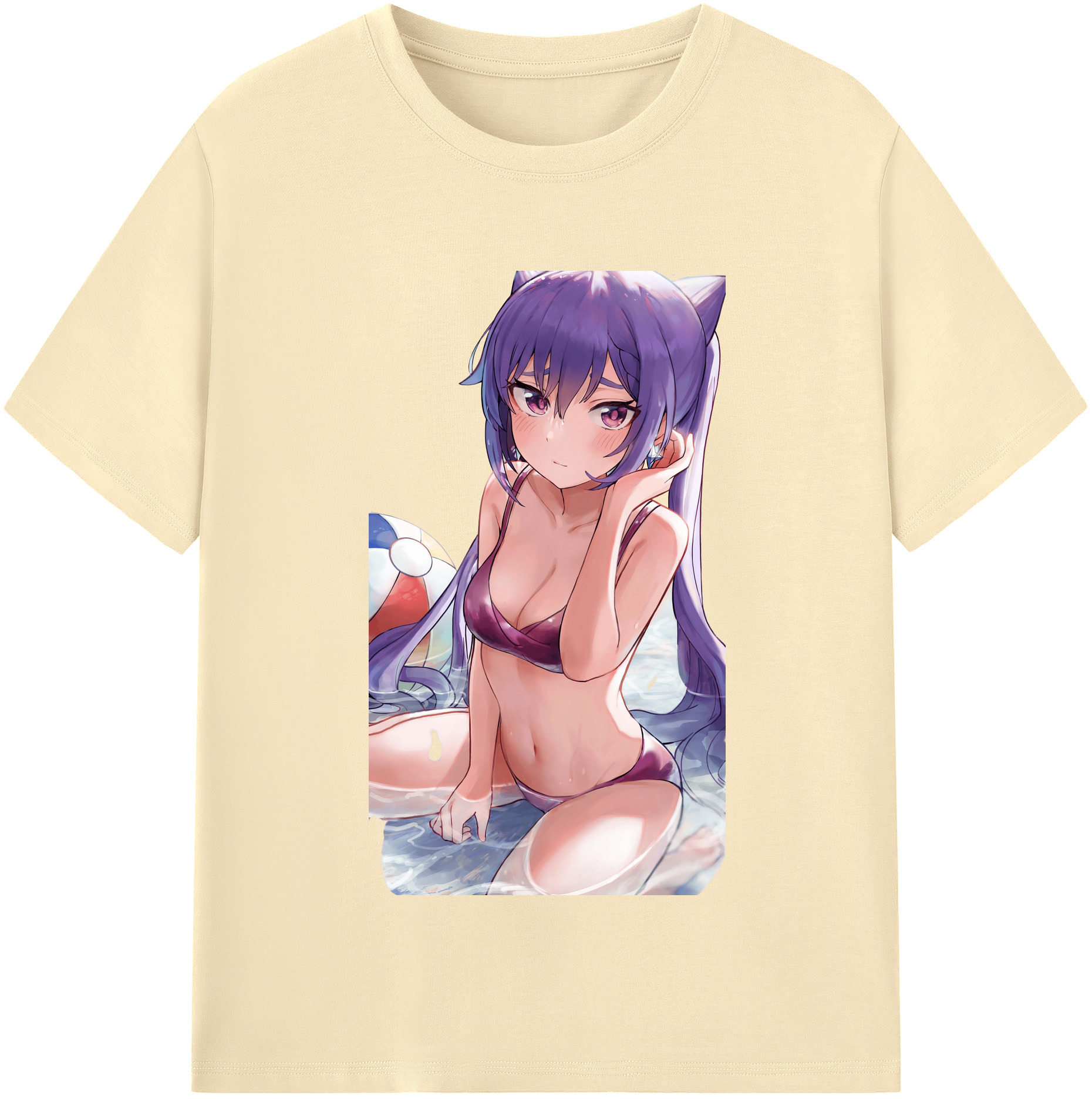 げんし神 刻晴 こくせい genshin Kokusei 綿100％半袖Tシャツ（フロントプリント）