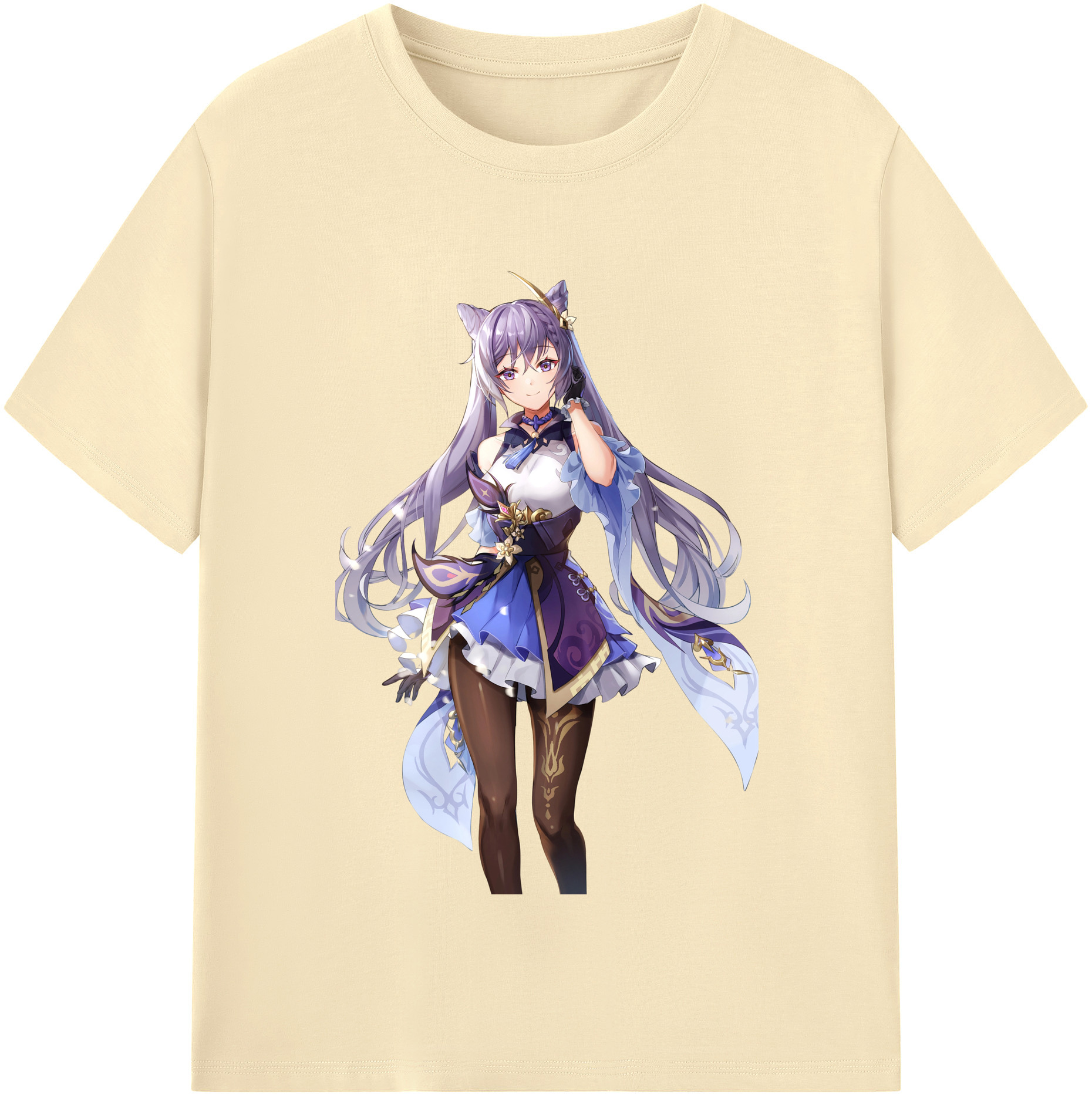 げんし神 刻晴 こくせい genshin Kokusei 綿100％半袖Tシャツ（フロントプリント）