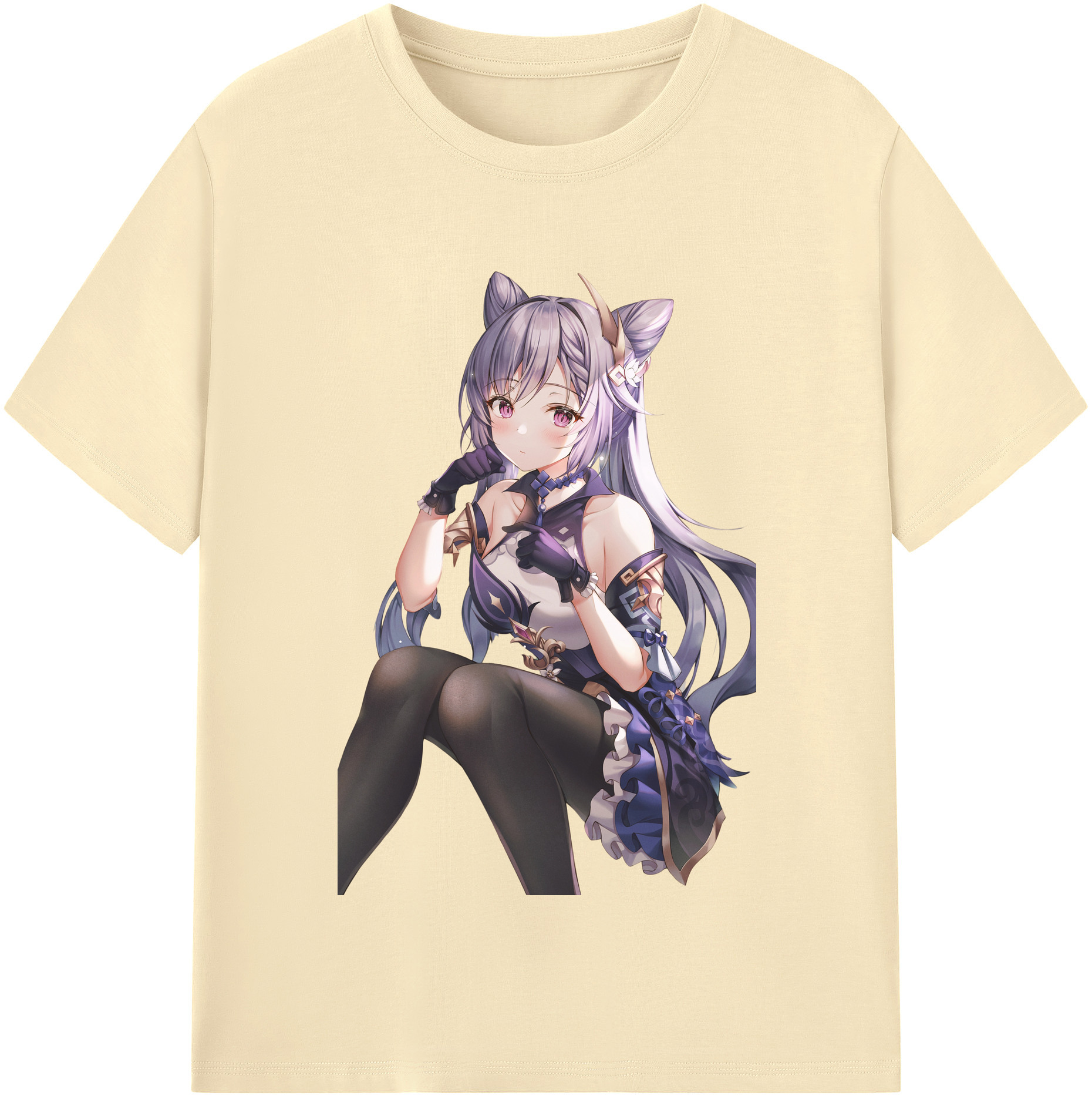 げんし神 刻晴 こくせい genshin Kokusei 綿100％半袖Tシャツ（フロントプリント）