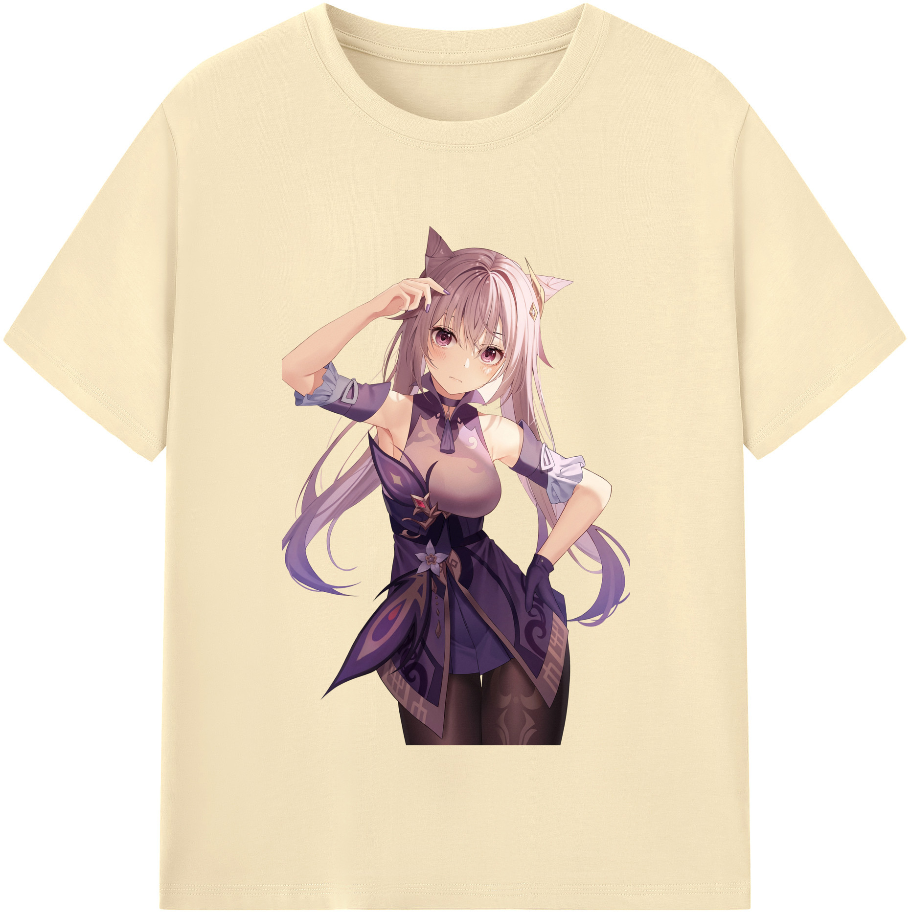 げんし神 刻晴 こくせい genshin Kokusei 綿100％半袖Tシャツ（フロントプリント）