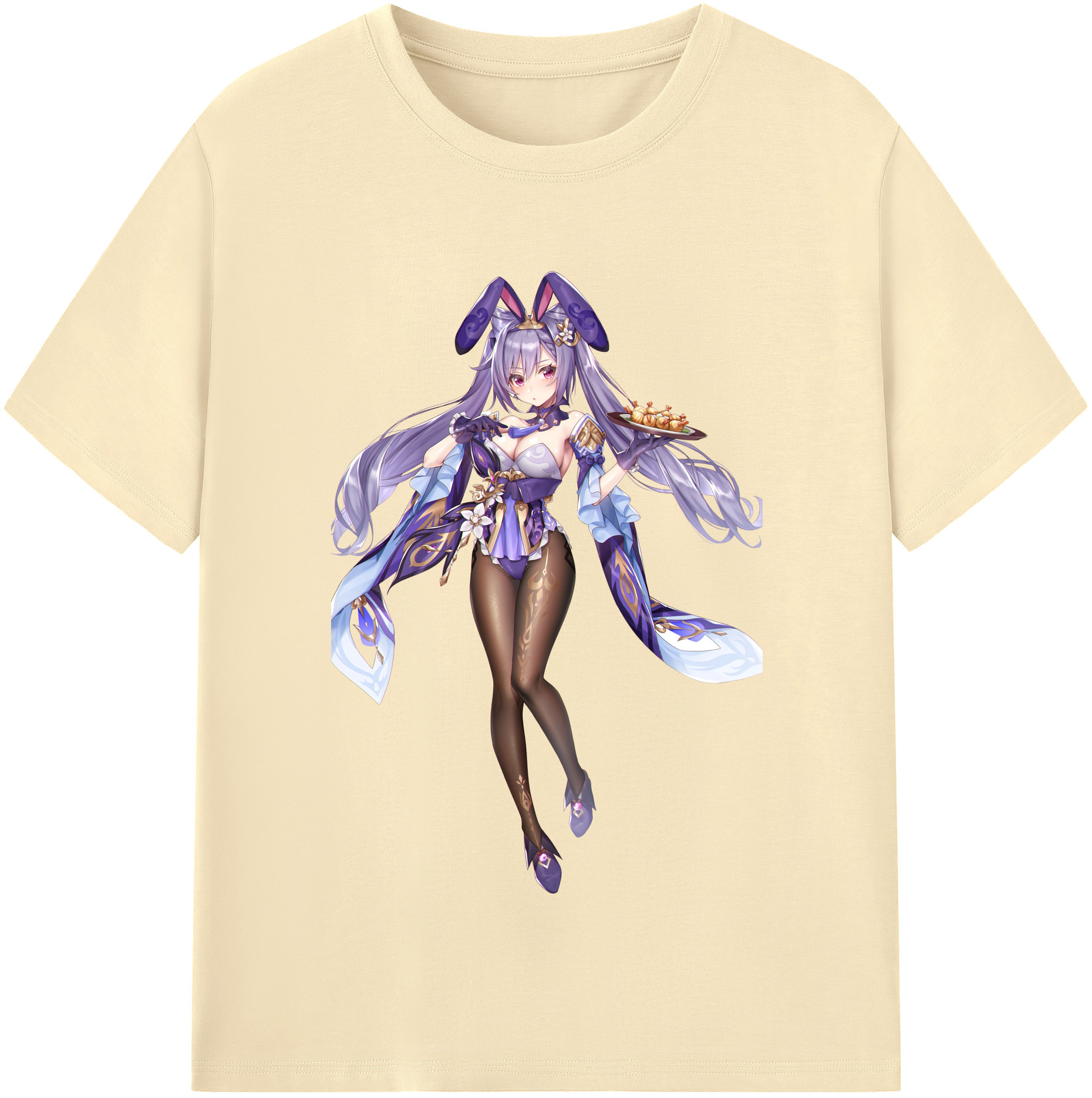 げんし神 刻晴 こくせい genshin Kokusei 綿100％半袖Tシャツ（フロントプリント）