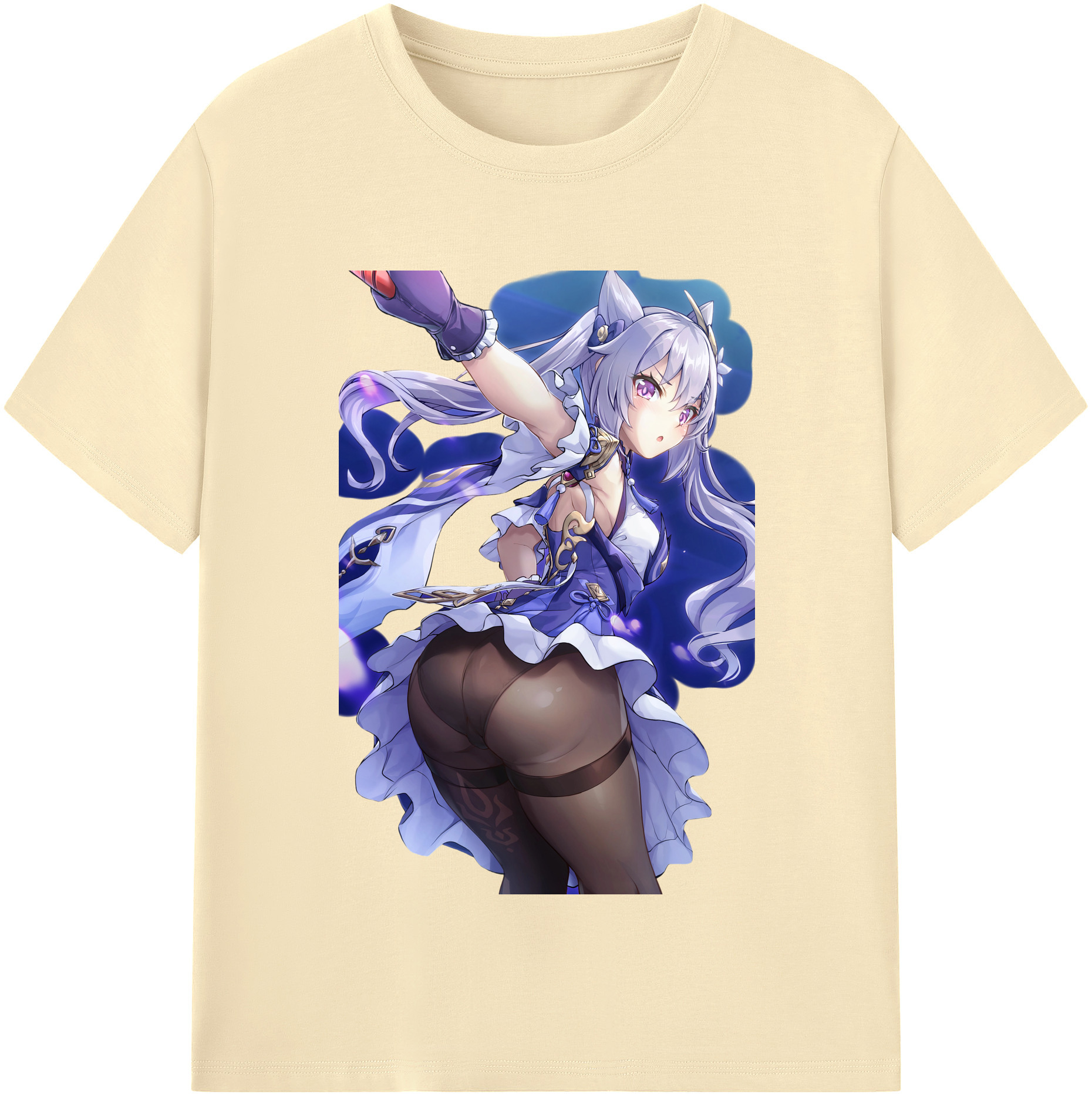げんし神 刻晴 こくせい genshin Kokusei 綿100％半袖Tシャツ（フロントプリント）